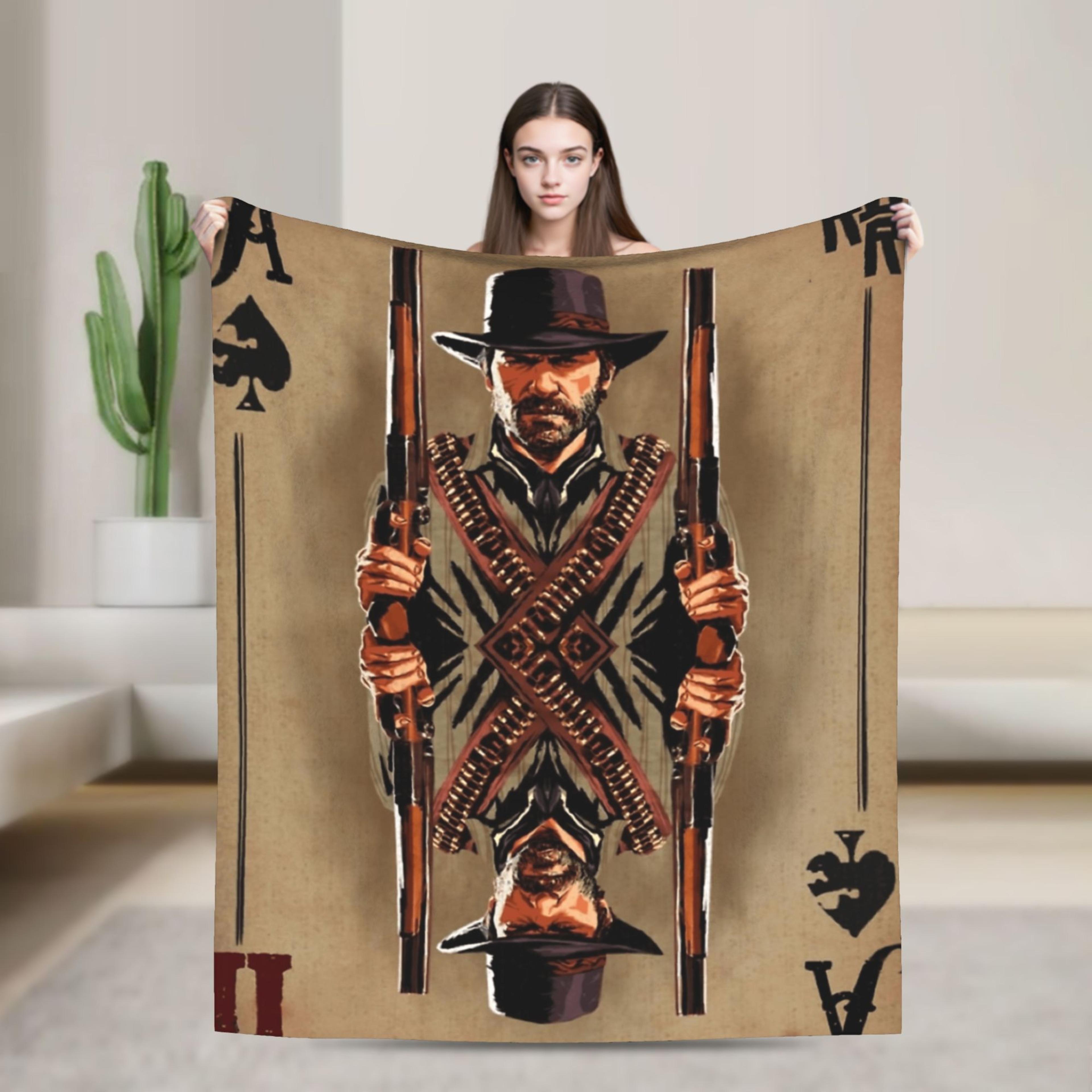 arthur morgan blanket super soft flannel throw blanket for red dead redemption fans