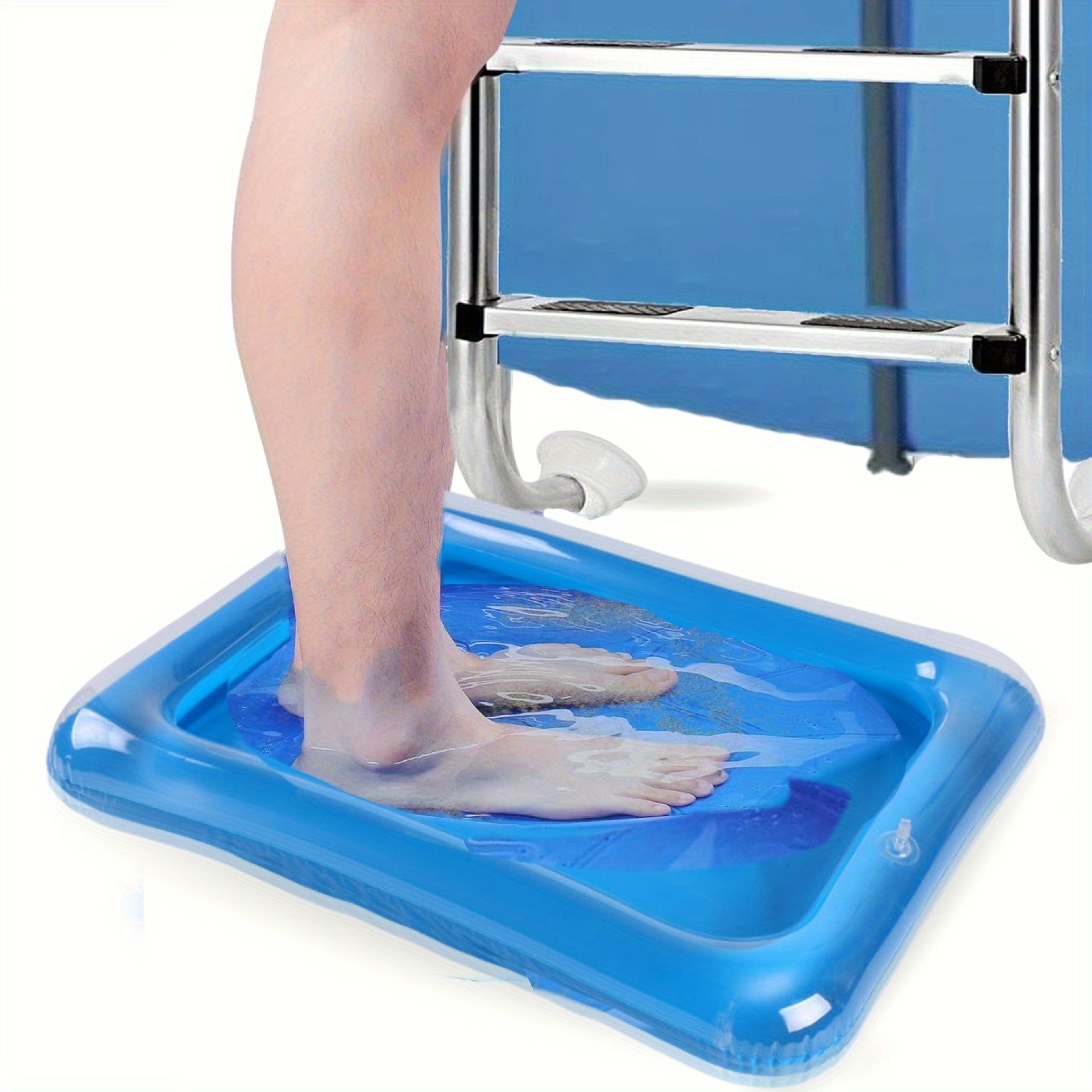 portable foldable pool cleaning basin & foot soaking tub for easy pool maintenance