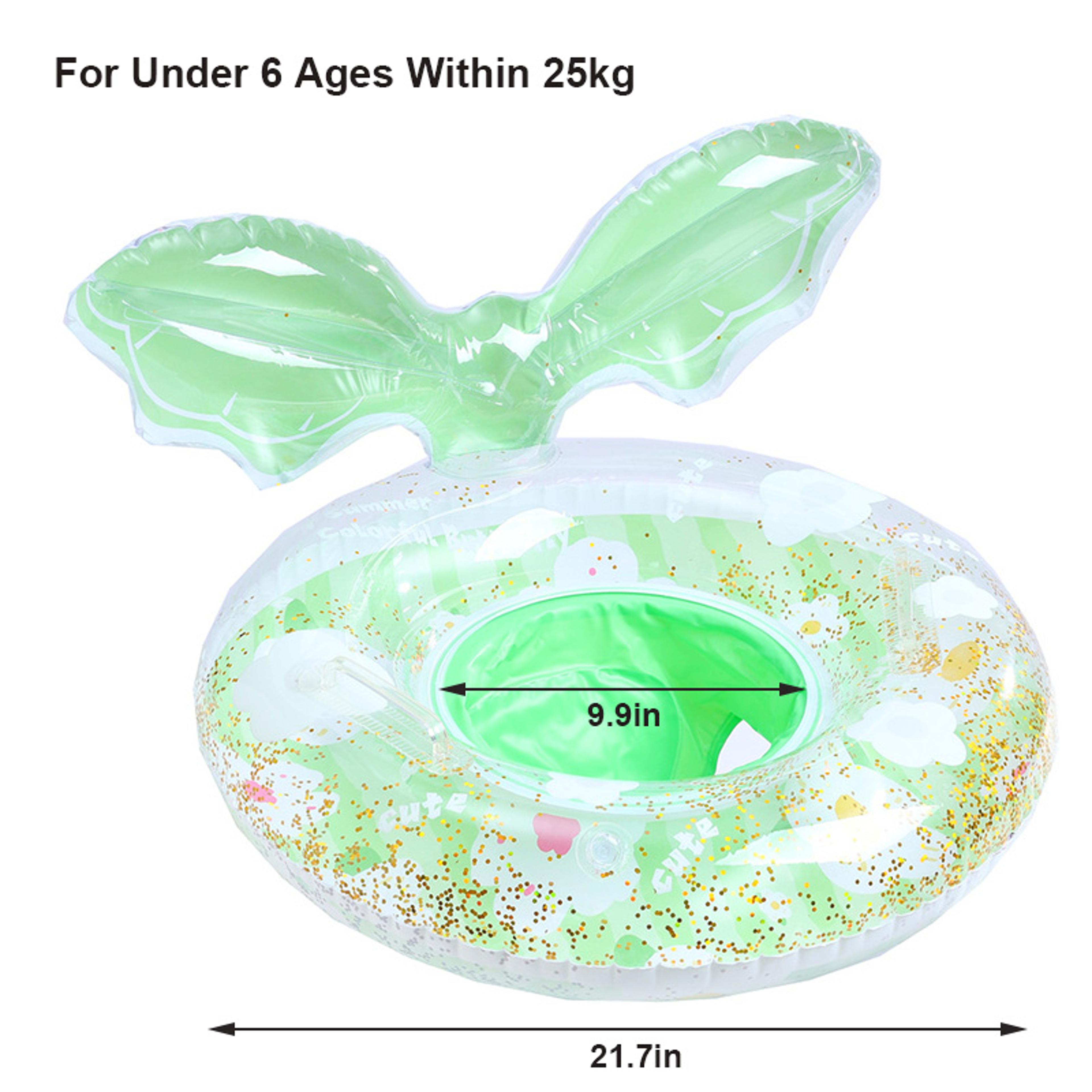 sunshade inflatable pool float swim ring with canopy for pool, beach & summer water fun