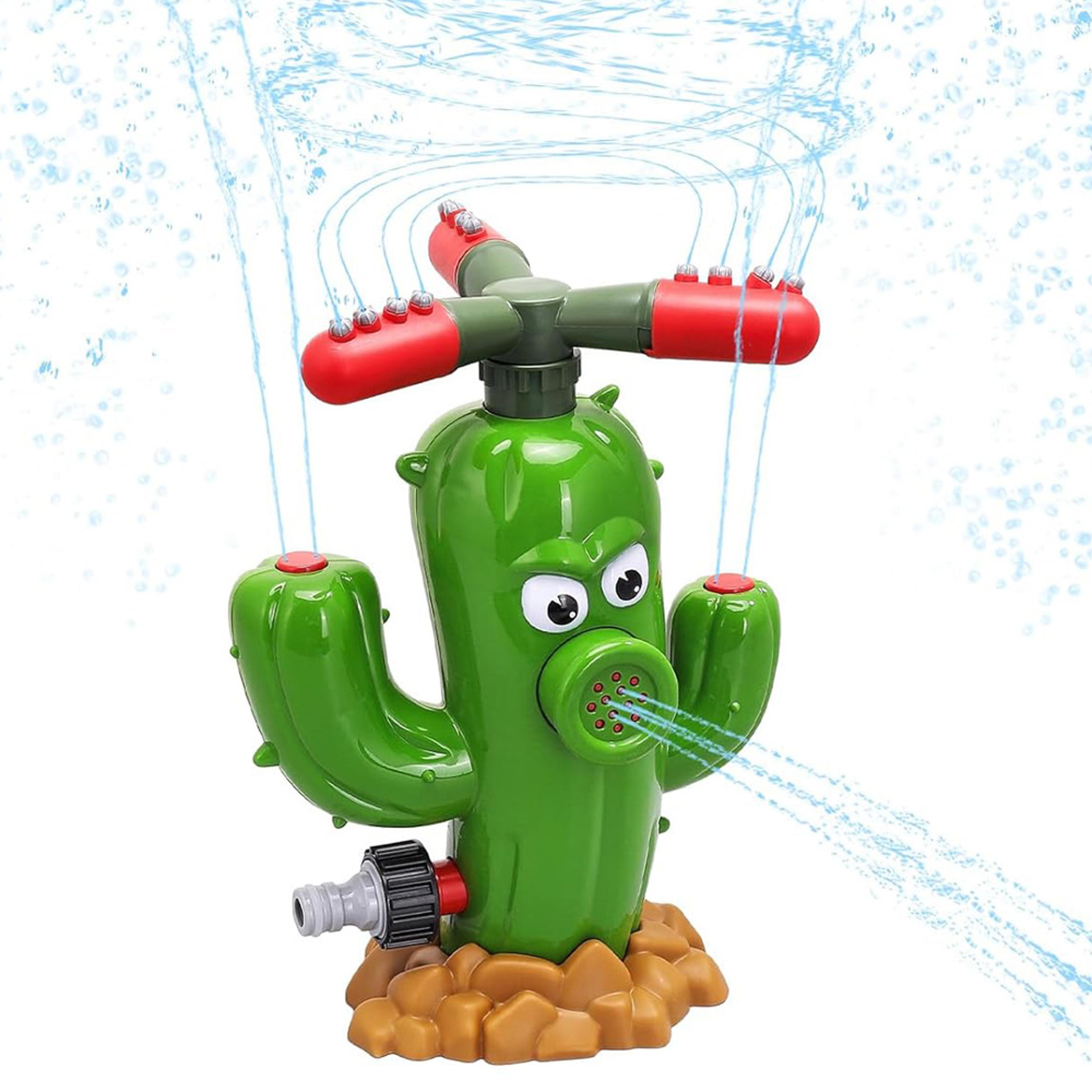 kids water sprinkler cactus sprinkler toy for outdoor backyard summer splash fun