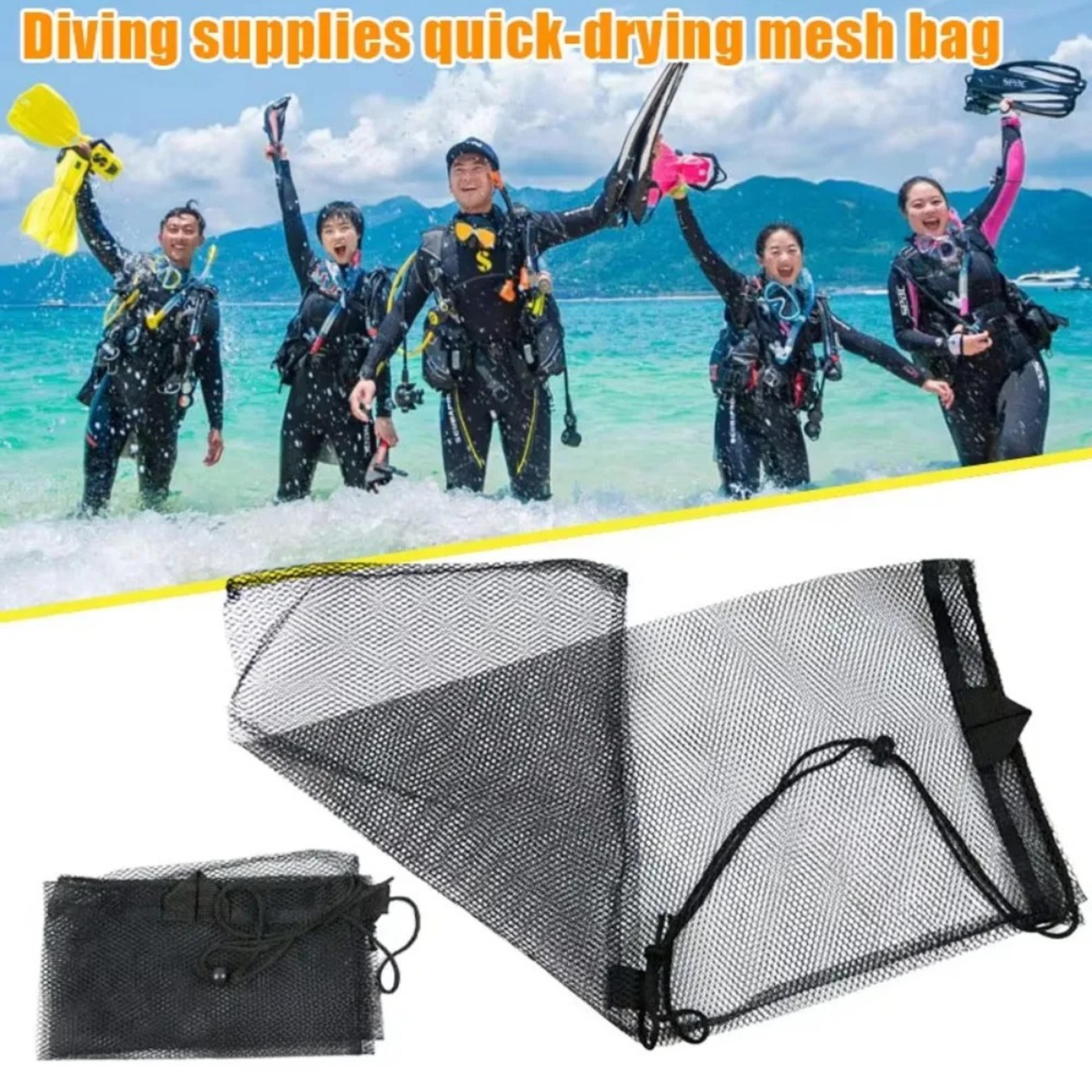 quick dry mesh dive bag drawstring snorkel gear & swim equipment backpack