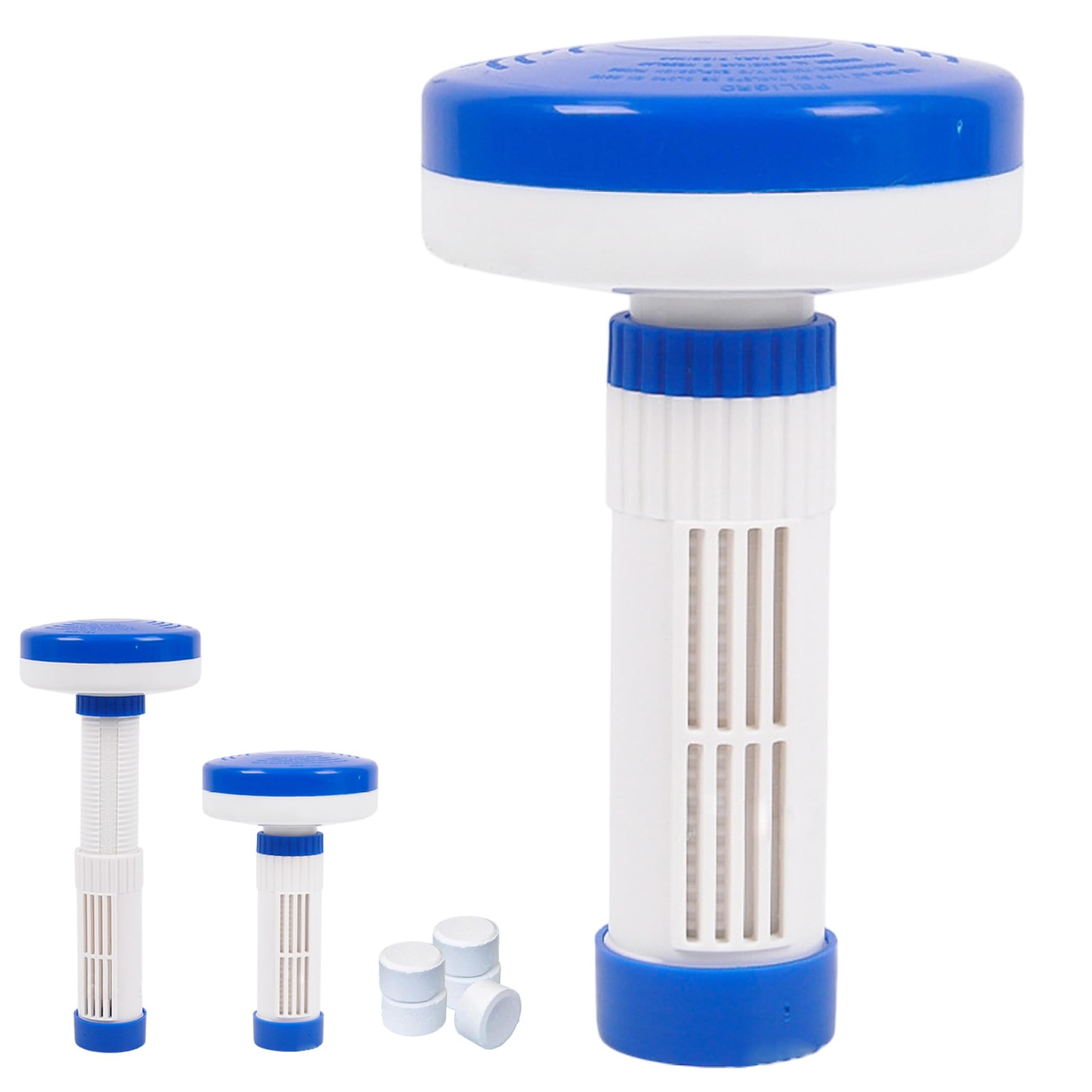 adjustable pool chlorine floater & floating bromine dispenser for pools, hot tubs & spas