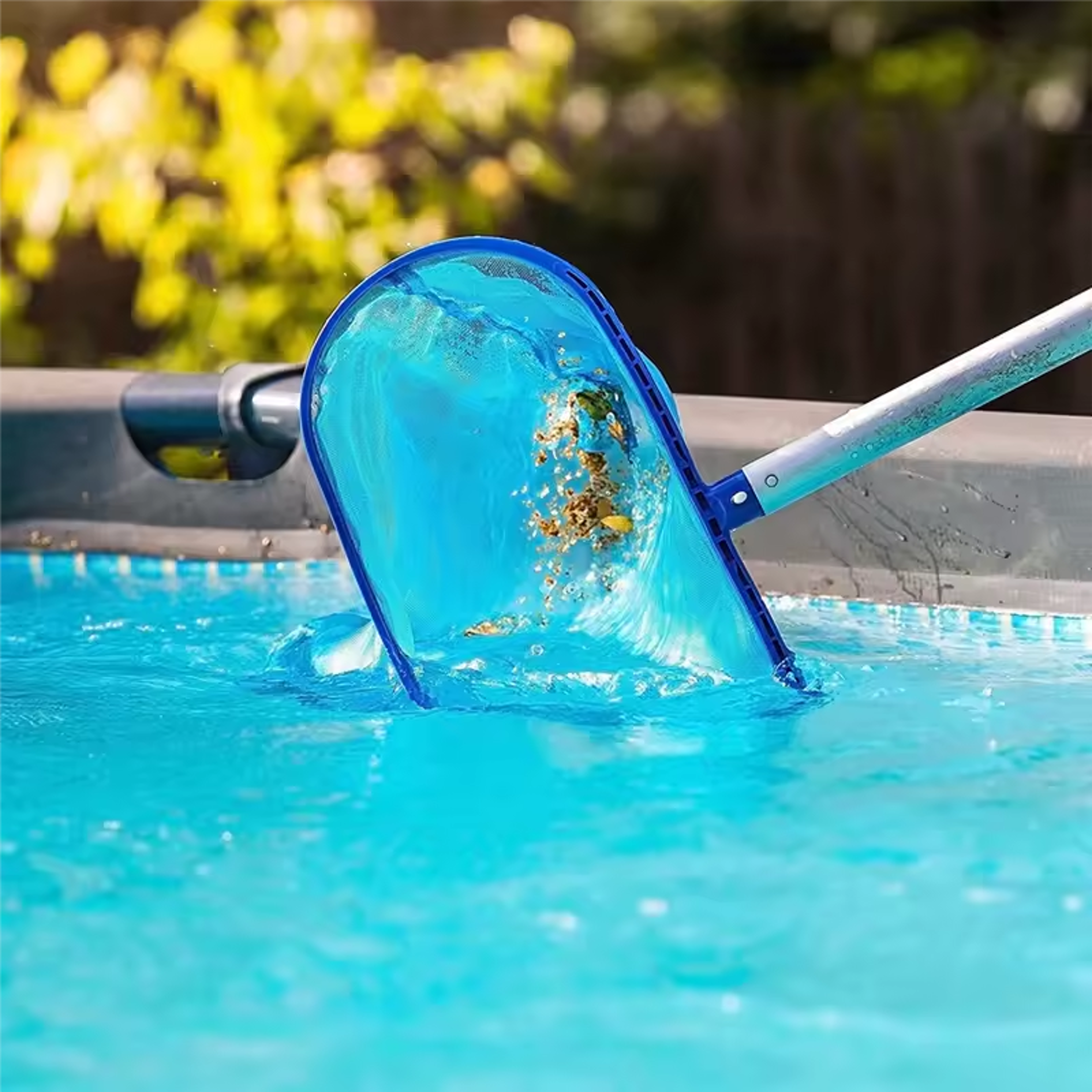 deep pool leaf skimmer net heavy duty pool cleaning net for fast debris & leaf removal