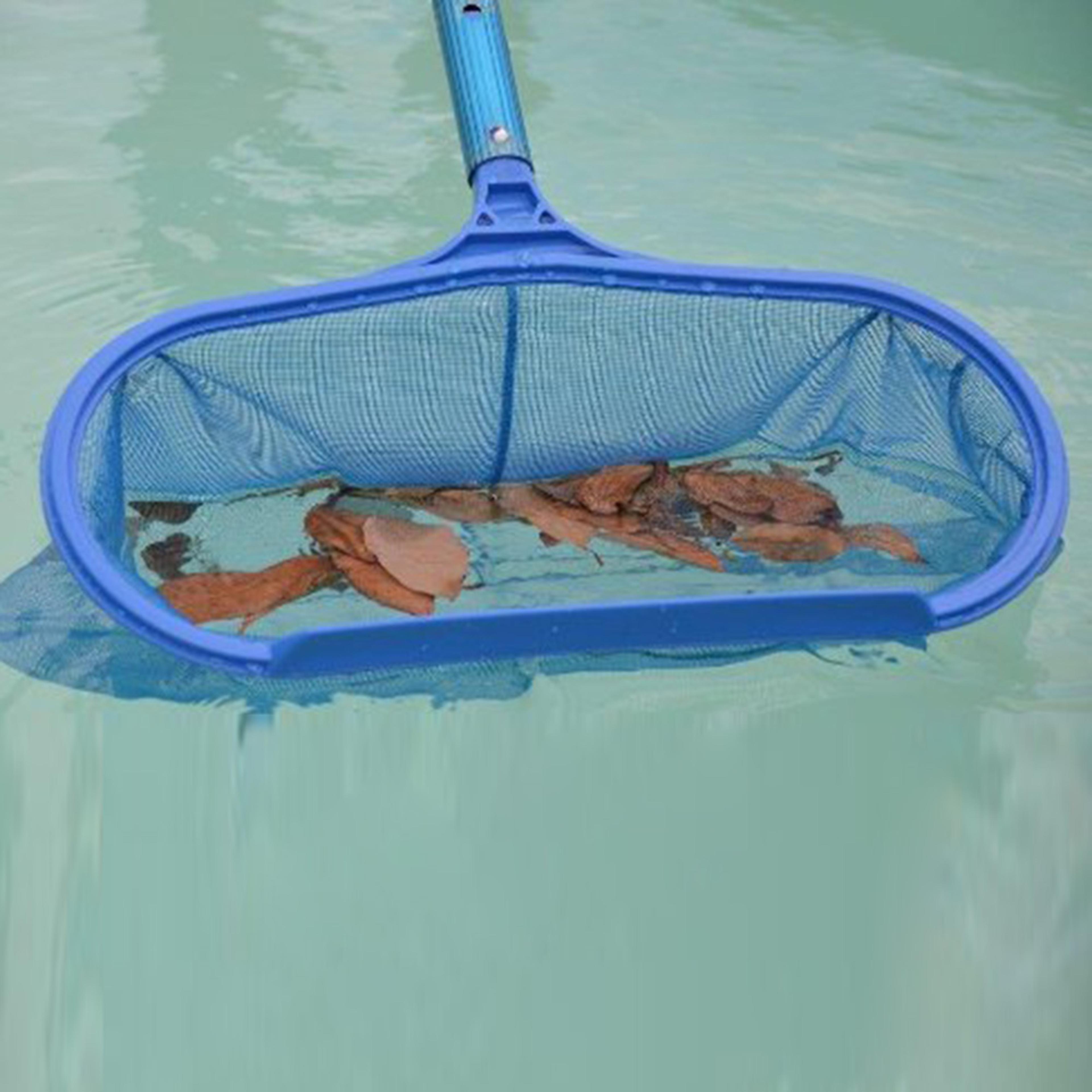 retractable pool cleaning net with extendable handle lightweight pool skimmer net for leaves & debris