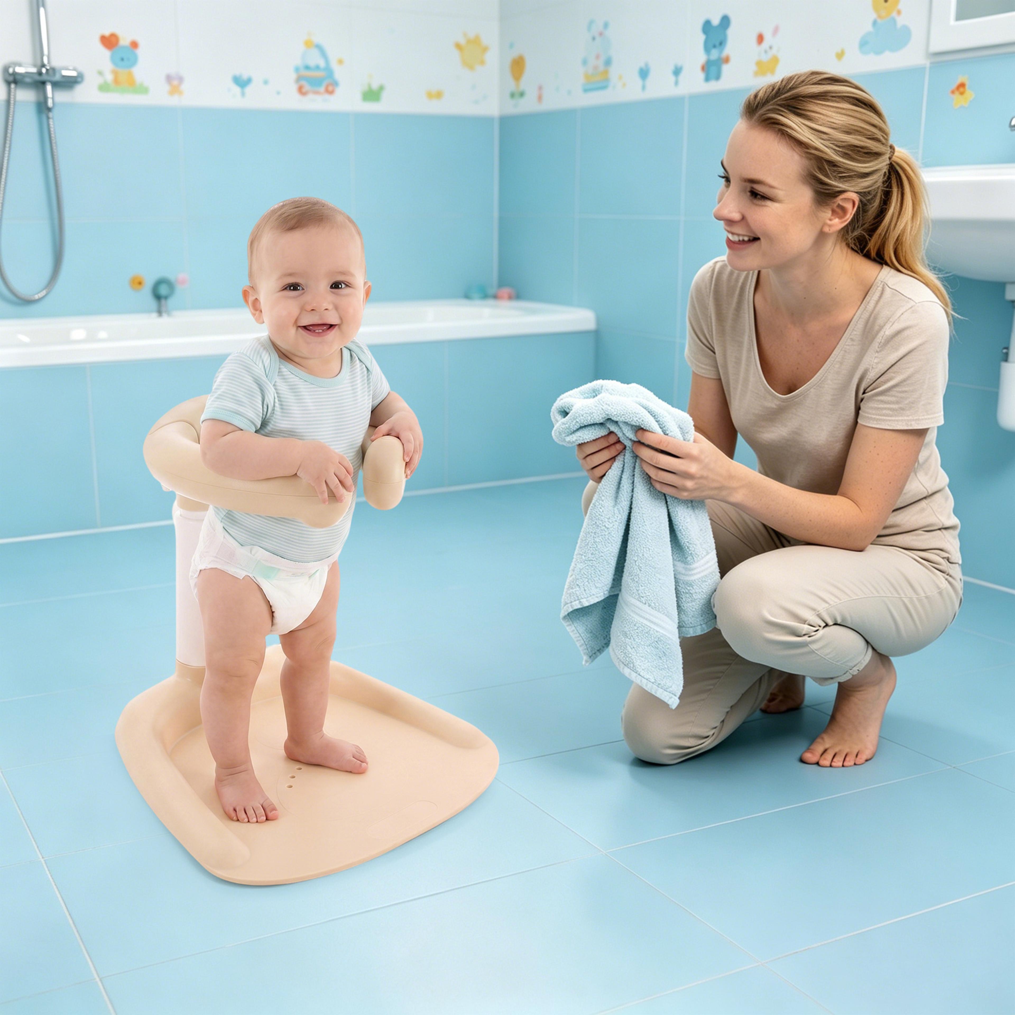 adjustable baby shower stand for toddlers ergonomic standing bath support seat