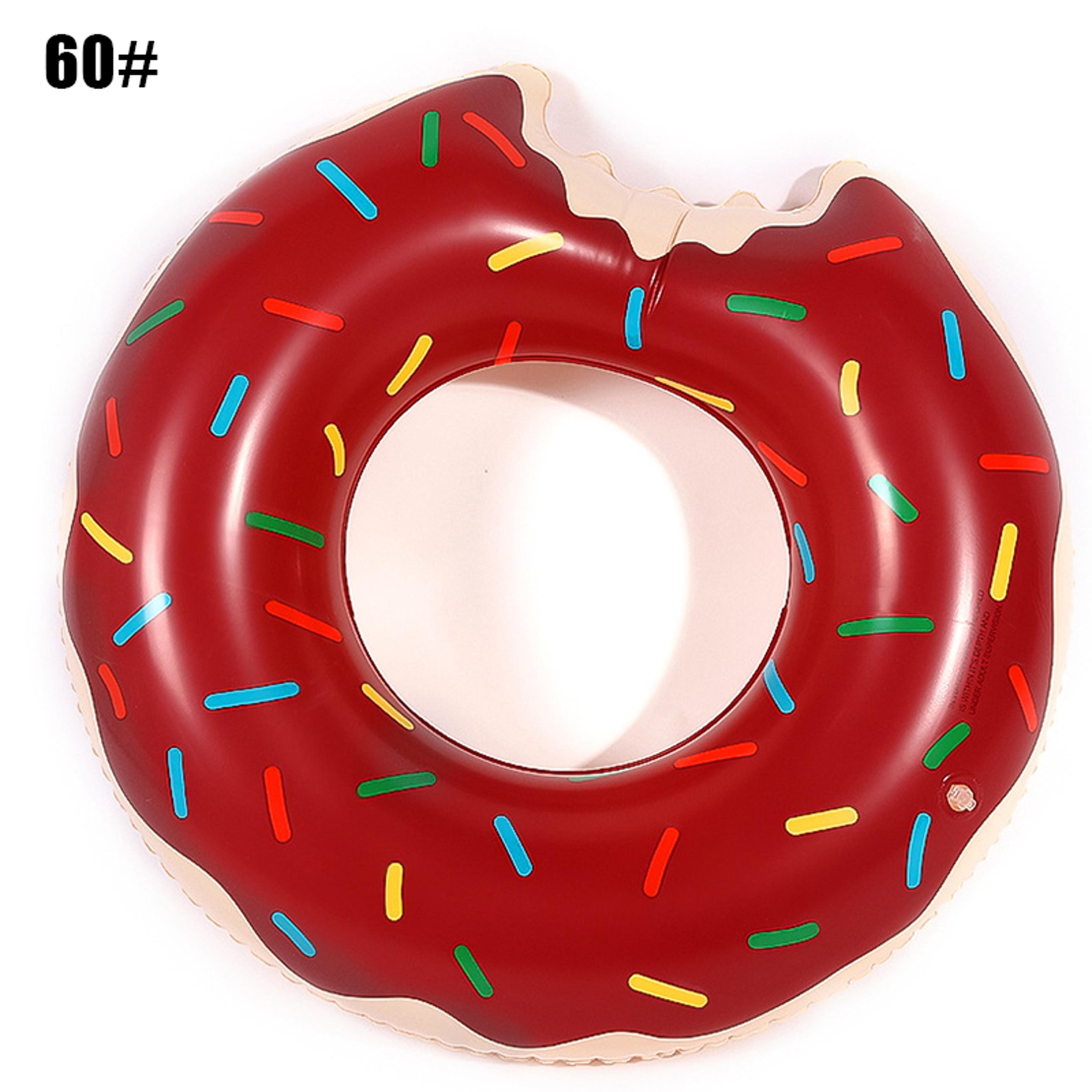 inflatable donut pool float cute donut swim ring for kids & adults summer pool fun