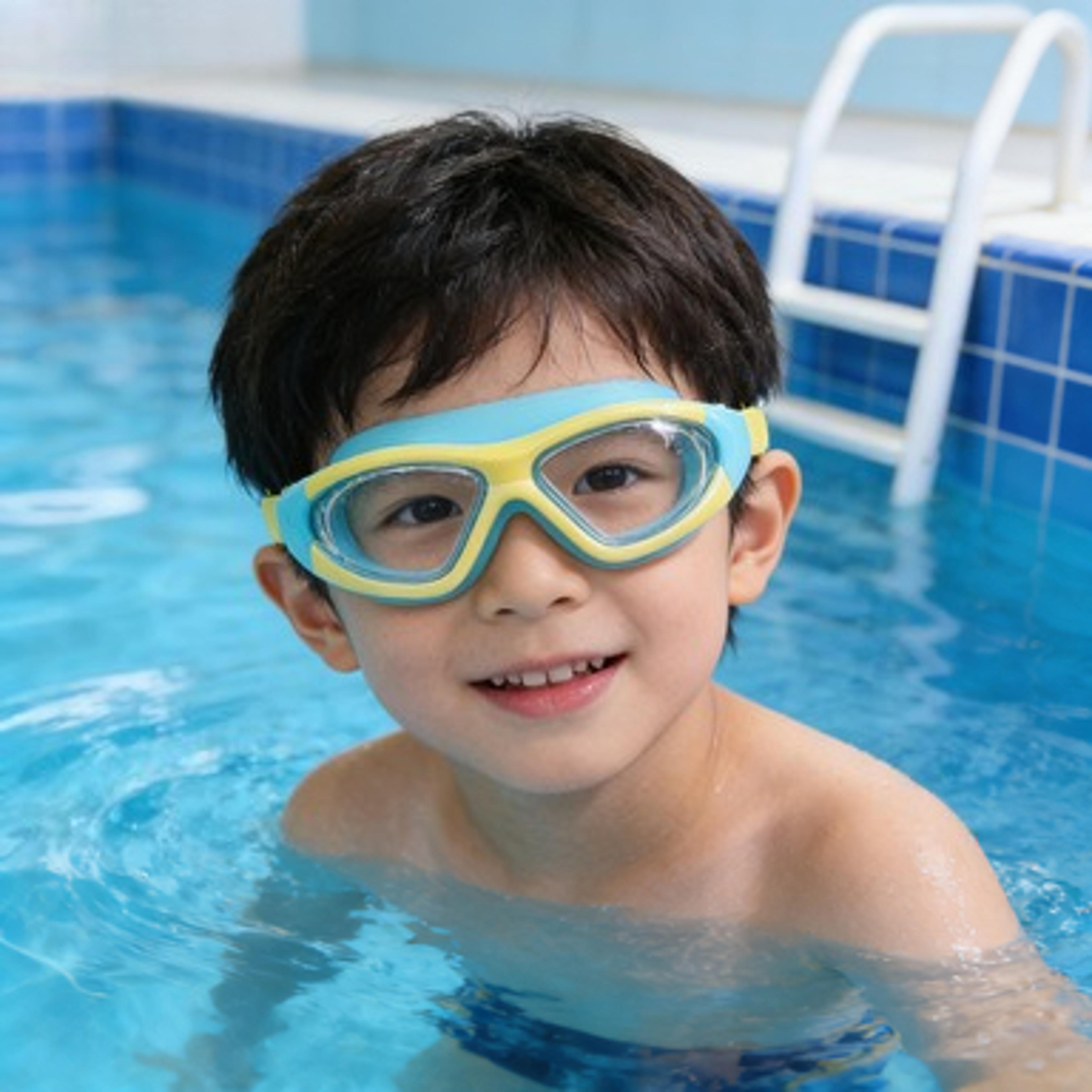 kids swim goggles with anti fog wide view lenses & silicone earplugs waterproof swimming goggles