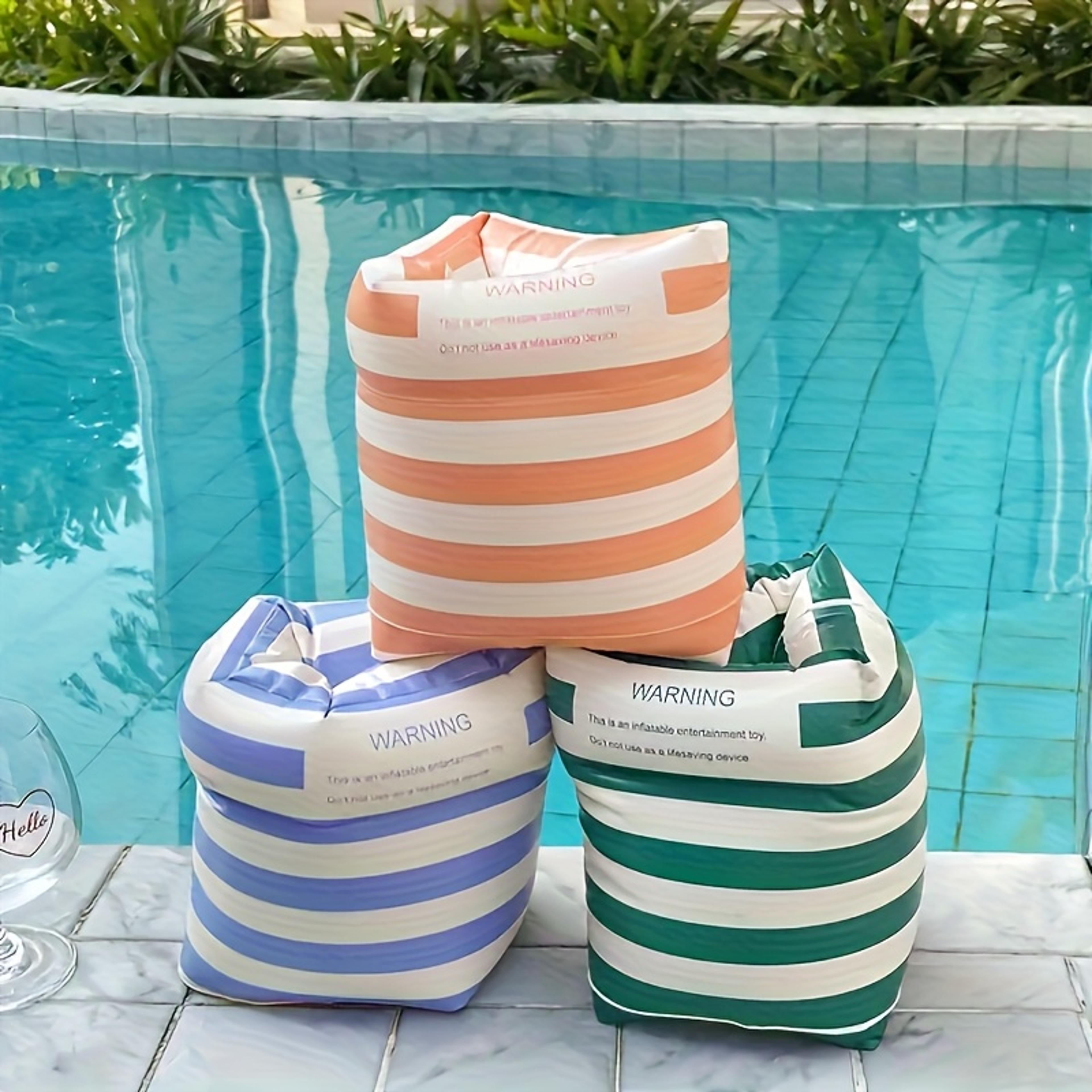 inflatable swim armbands for adults pvc double airbag swimming arm bands