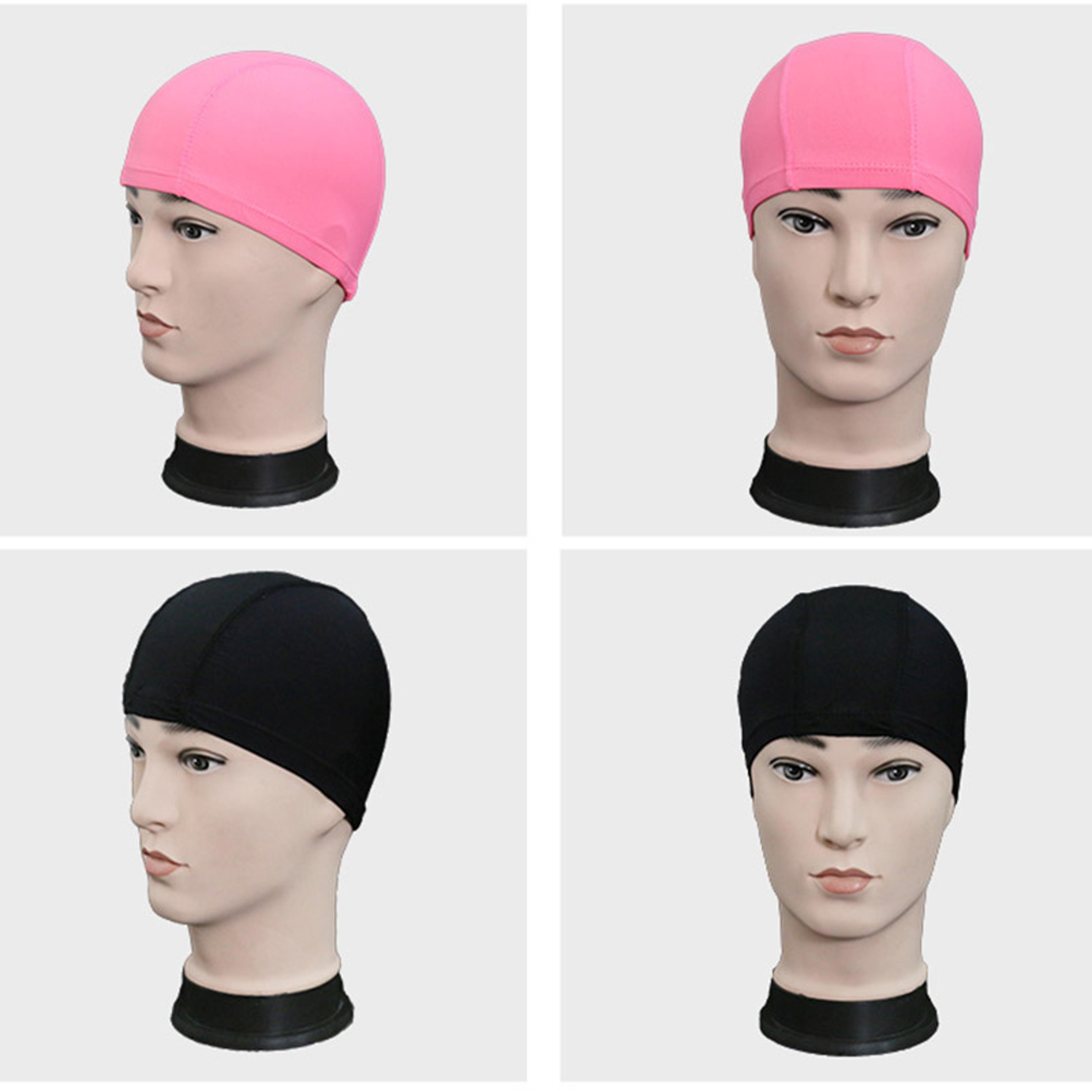ultra thin swimming cap for long hair elastic nylon swim cap with ear protection for men & women