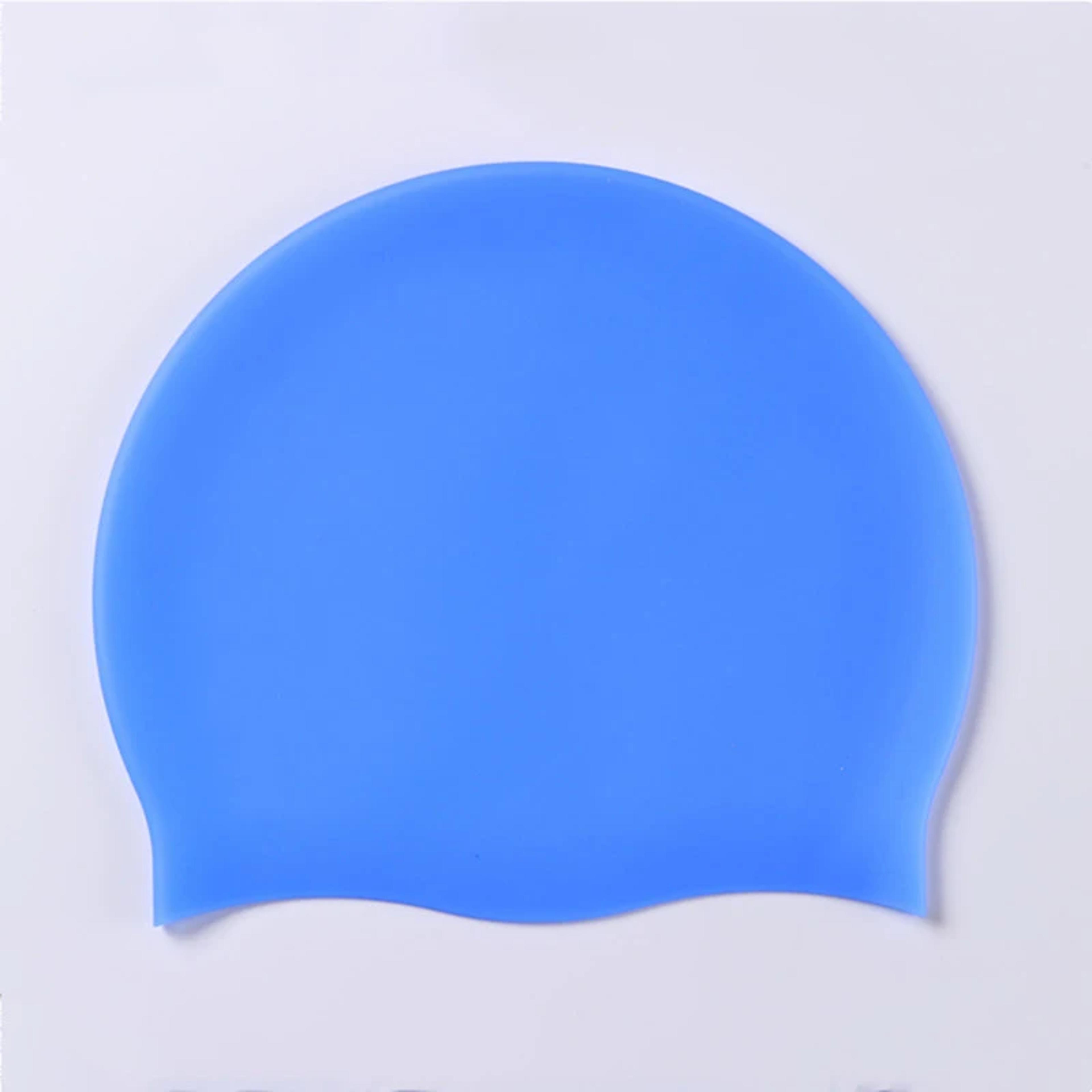 silicone swim cap for adults waterproof long hair swim cap with ear coverage for men & women