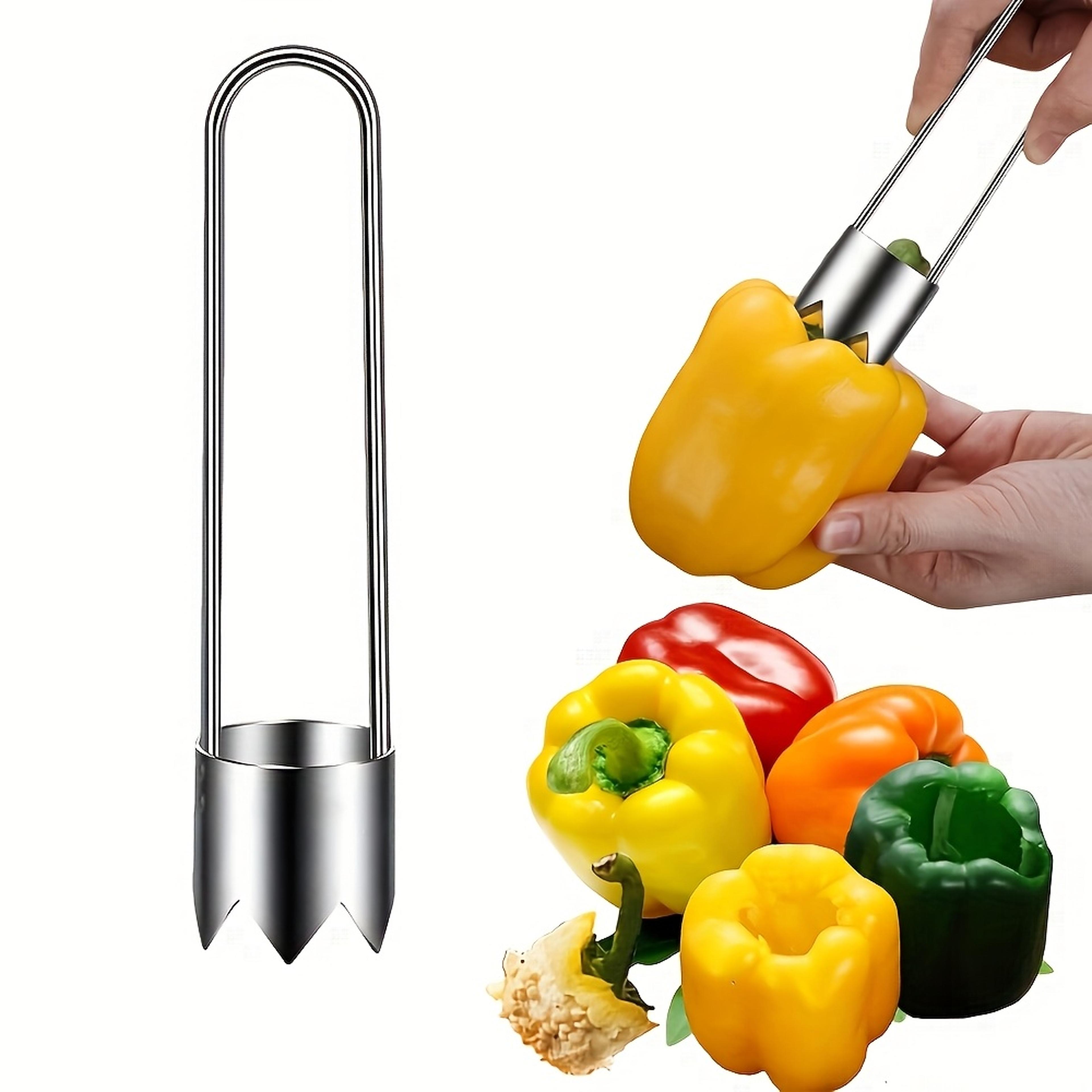 stainless steel apple corer & vegetable corer tool for apples, peppers, tomatoes & more