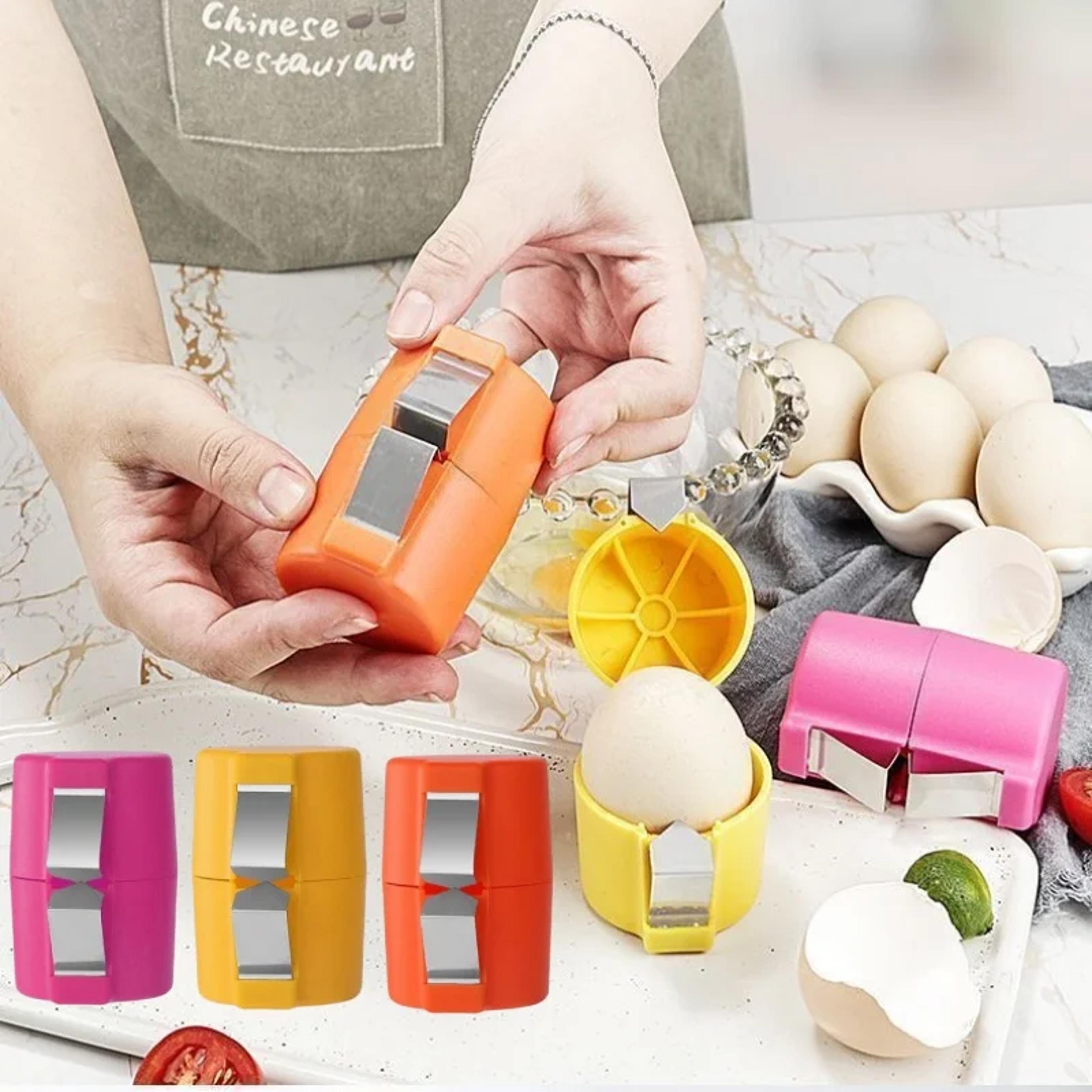 professional egg shell opener & egg cracker tool for clean, mess free baking and cooking