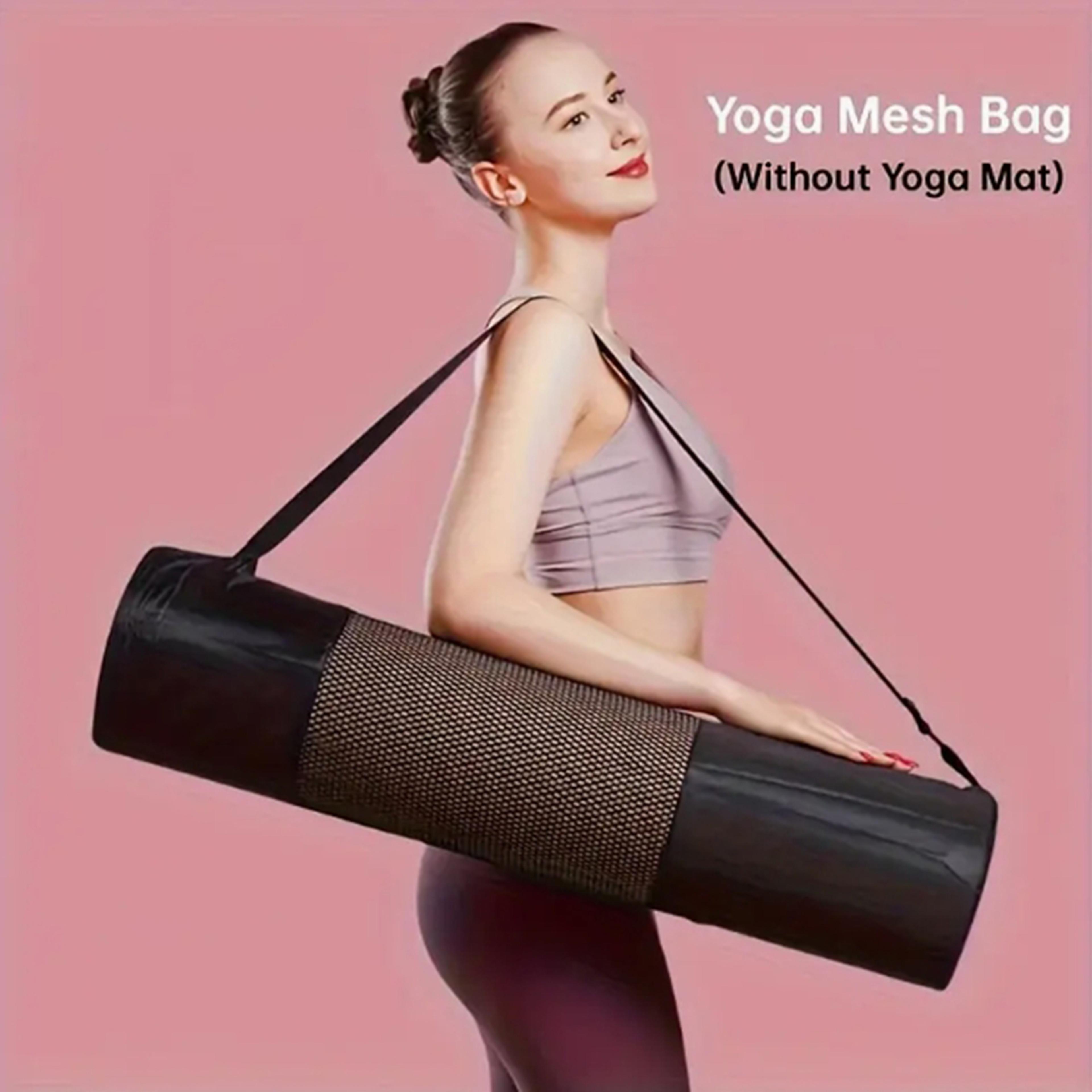 breathable yoga mat bag with shoulder strap durable oxford fabric mesh yoga mat carrier