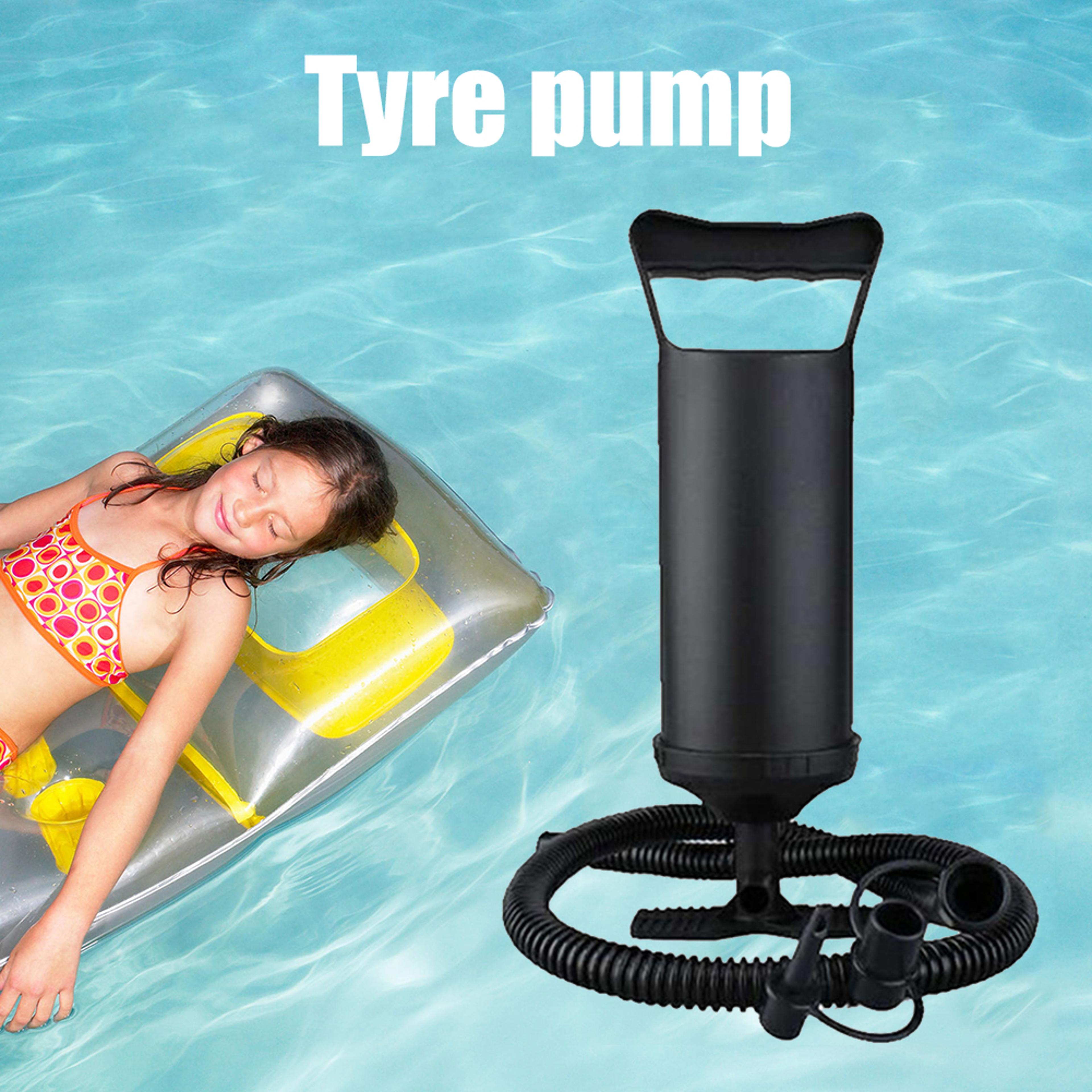 fast inflate manual air pump two way hand air pump for air mattresses, pools & inflatable toys
