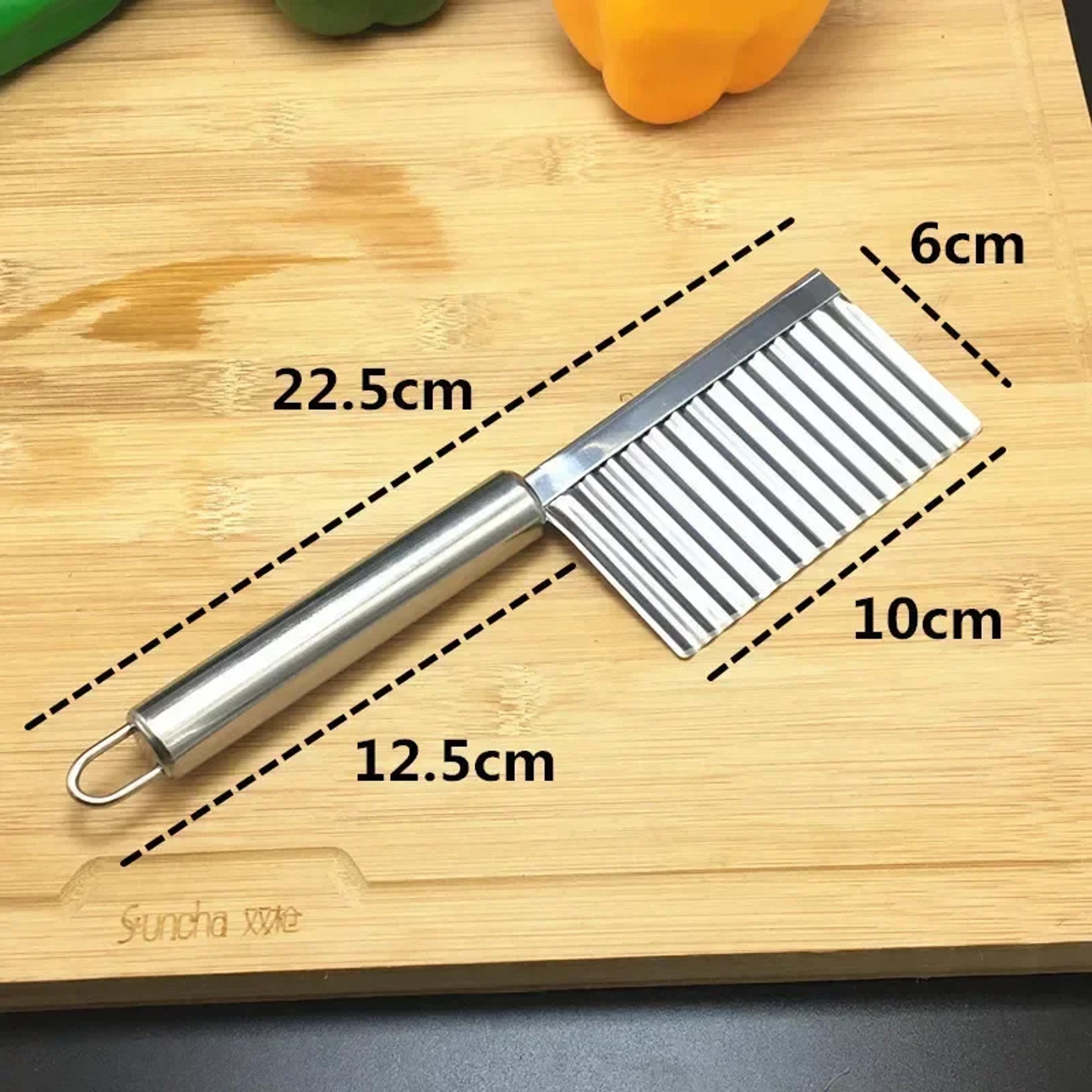 premium crinkle cutter stainless steel potato cutter & french fry wave knife