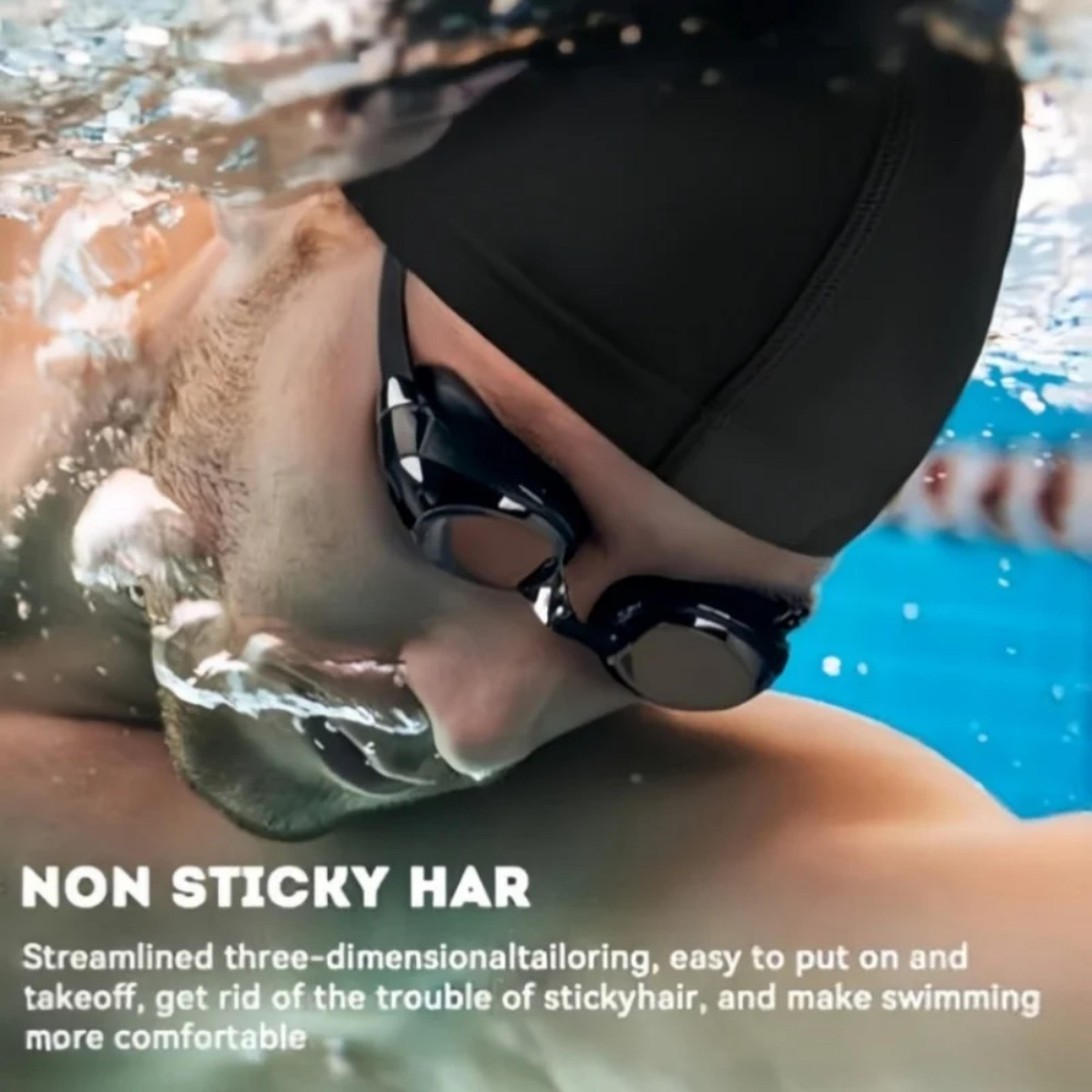 comfort fit adult swim cap breathable stretch swimming cap for men & women