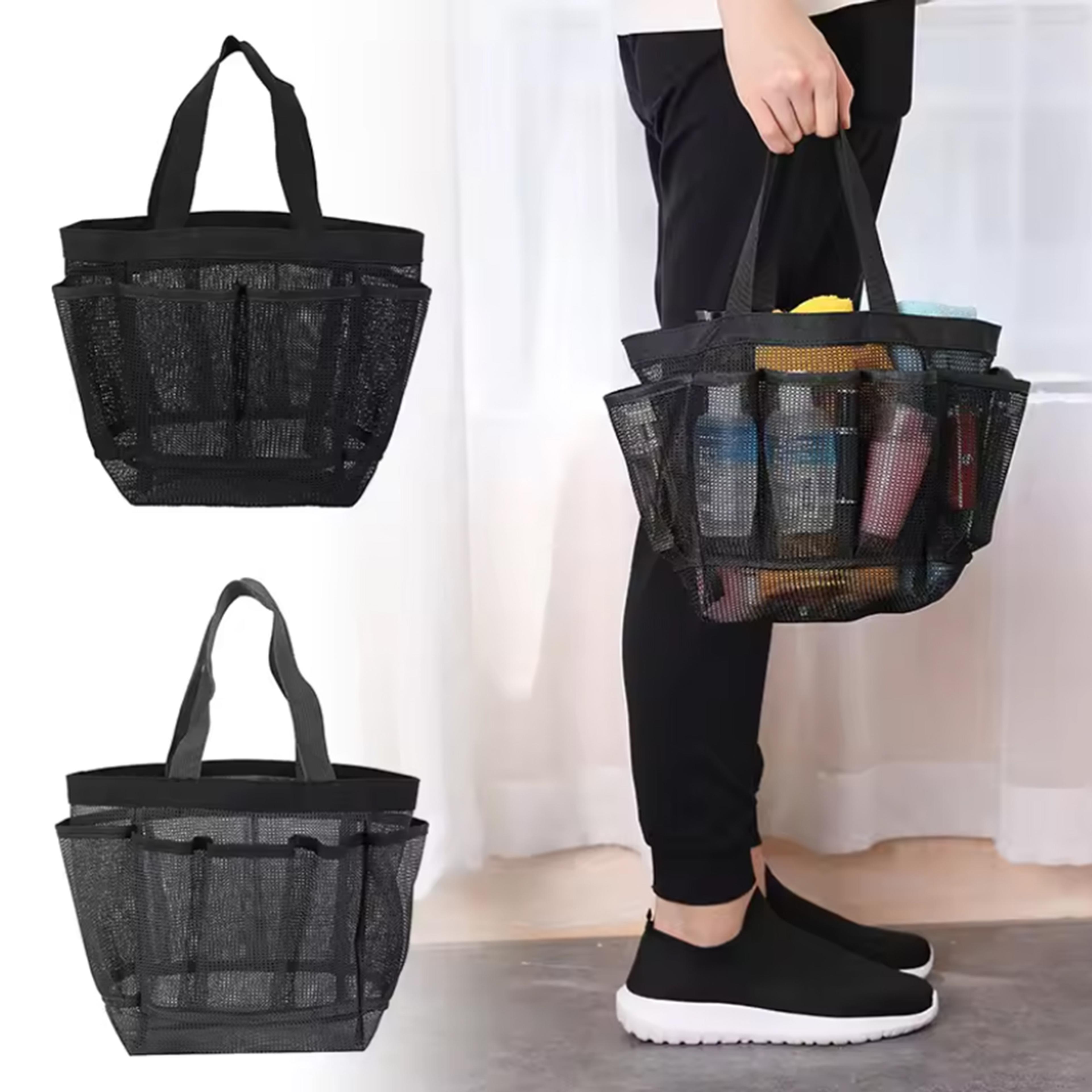 portable mesh shower caddy quick dry travel shower bag & beach toiletry organizer