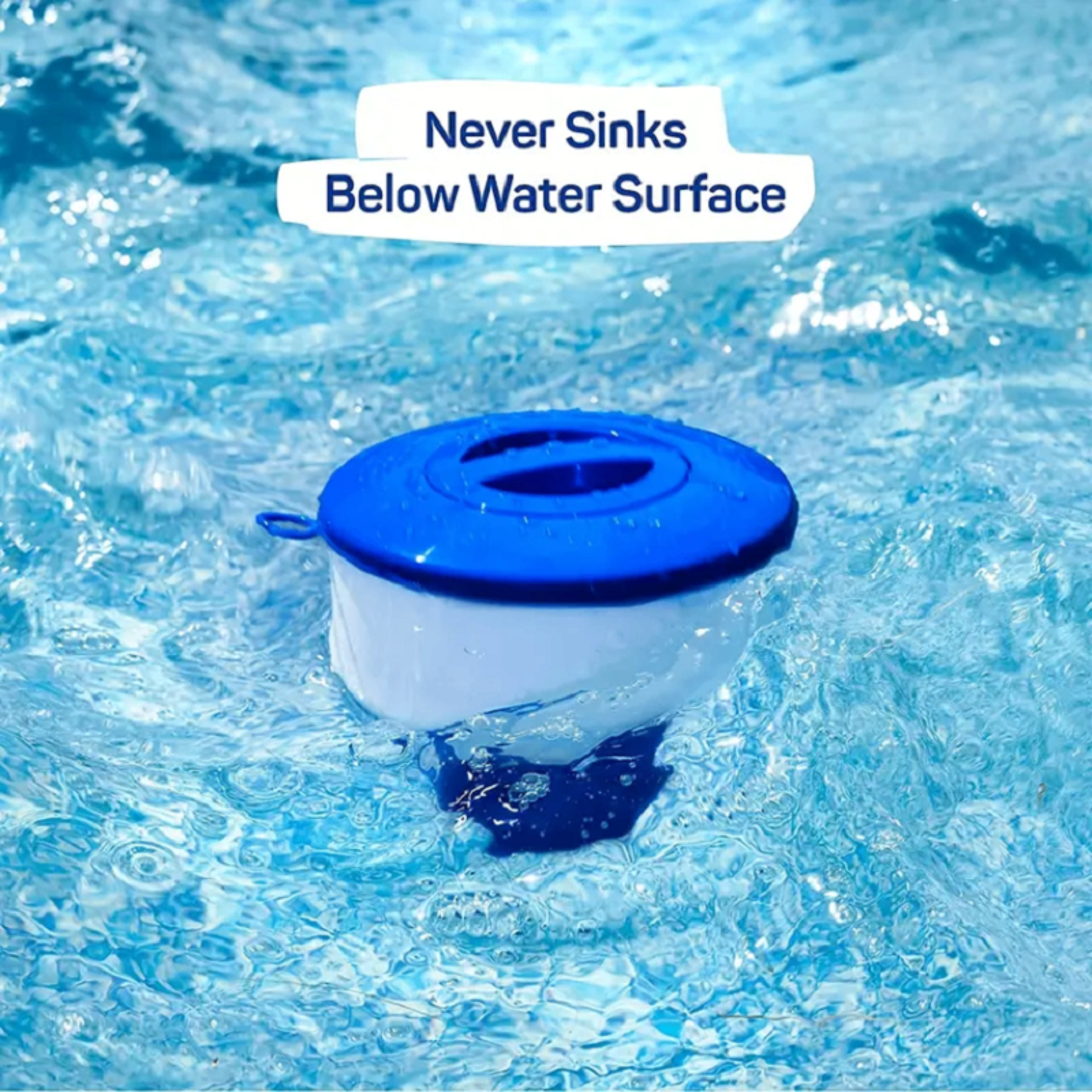 pool chlorine floater with adjustable flow for tablets | floating chlorine dispenser