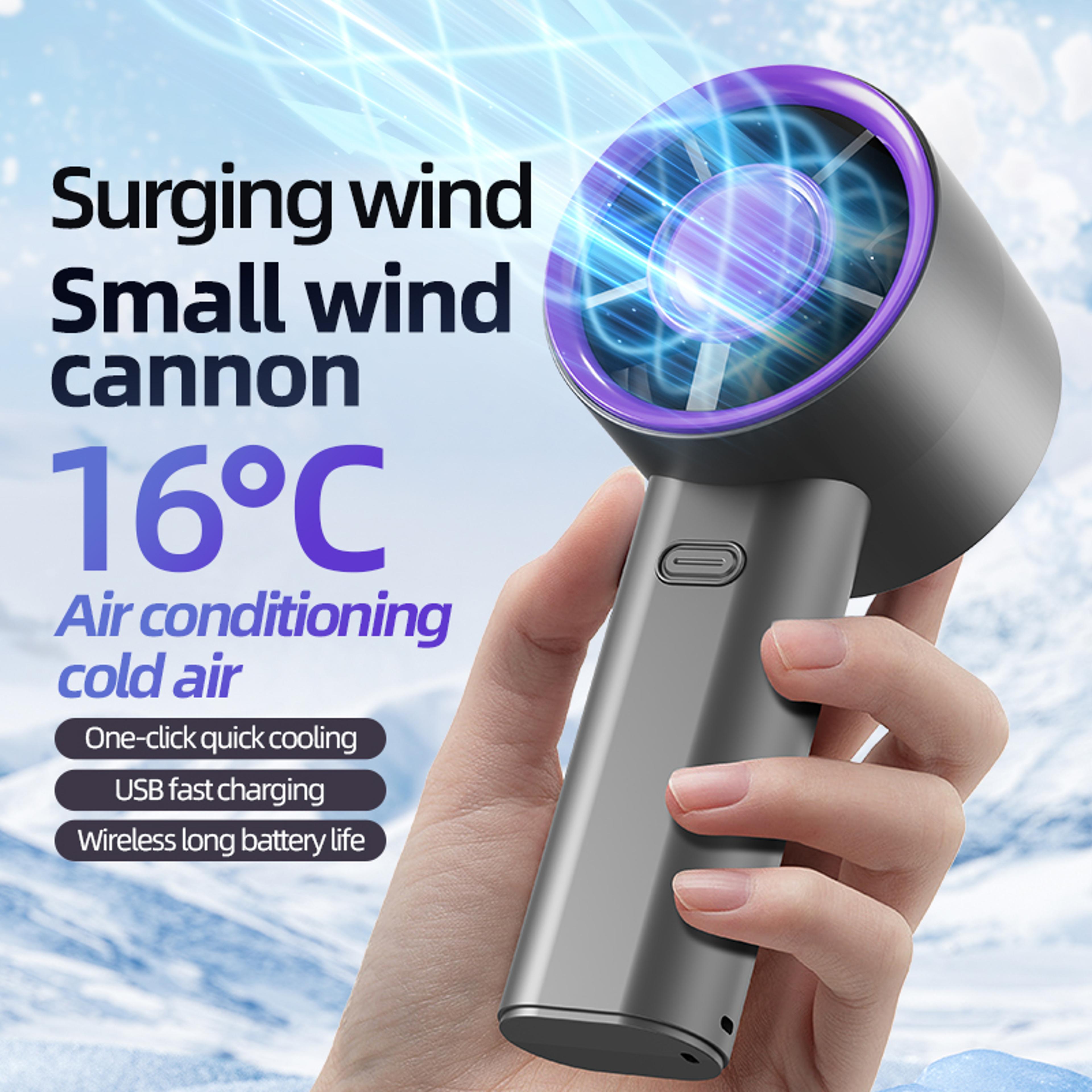portable handheld fan with digital power display, speed rechargeable personal cooling fan
