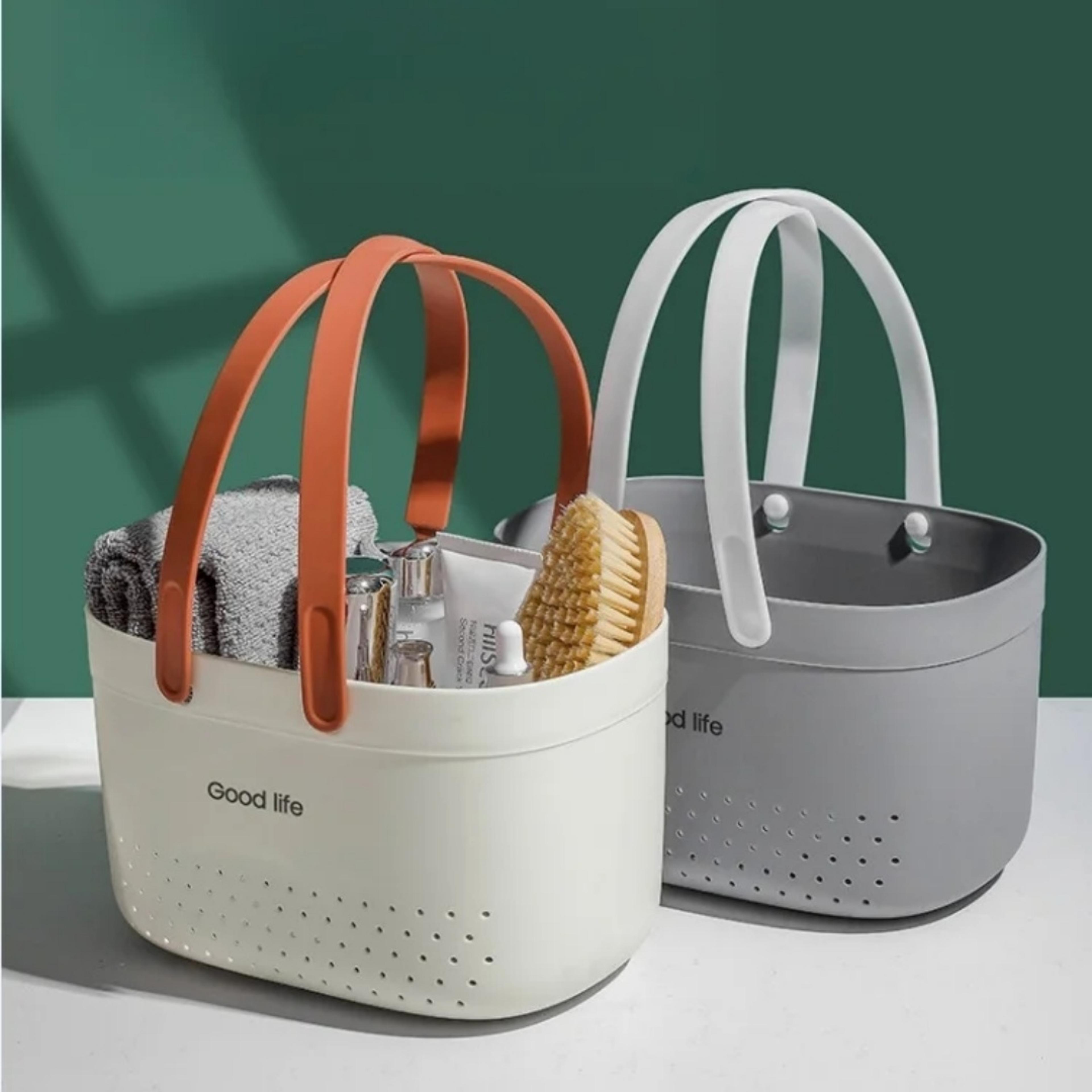 portable shower caddy basket with handle bathroom organizer & toiletry storage tote for dorm, gym & travel