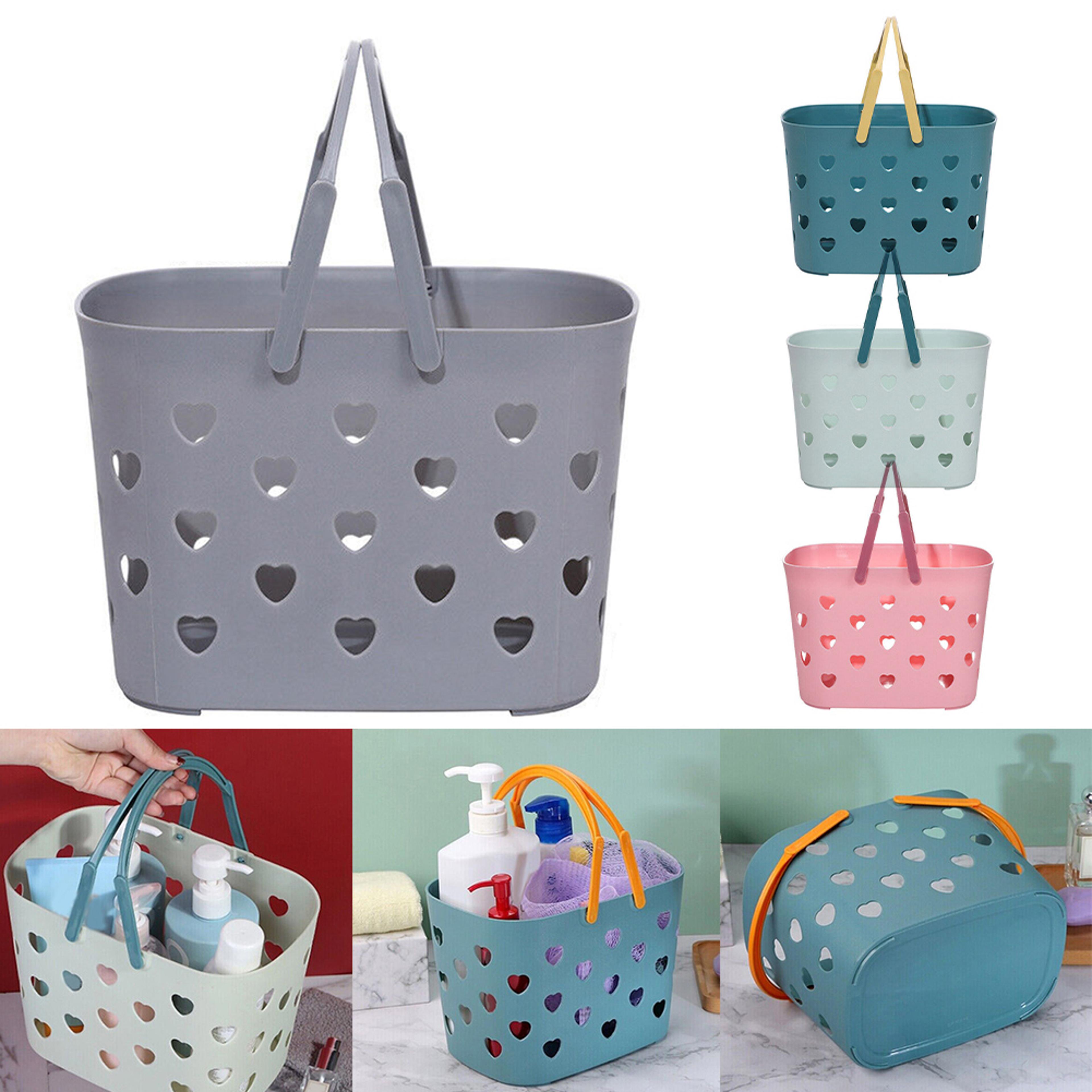 portable shower caddy bathroom organizer basket with handle & drainage design