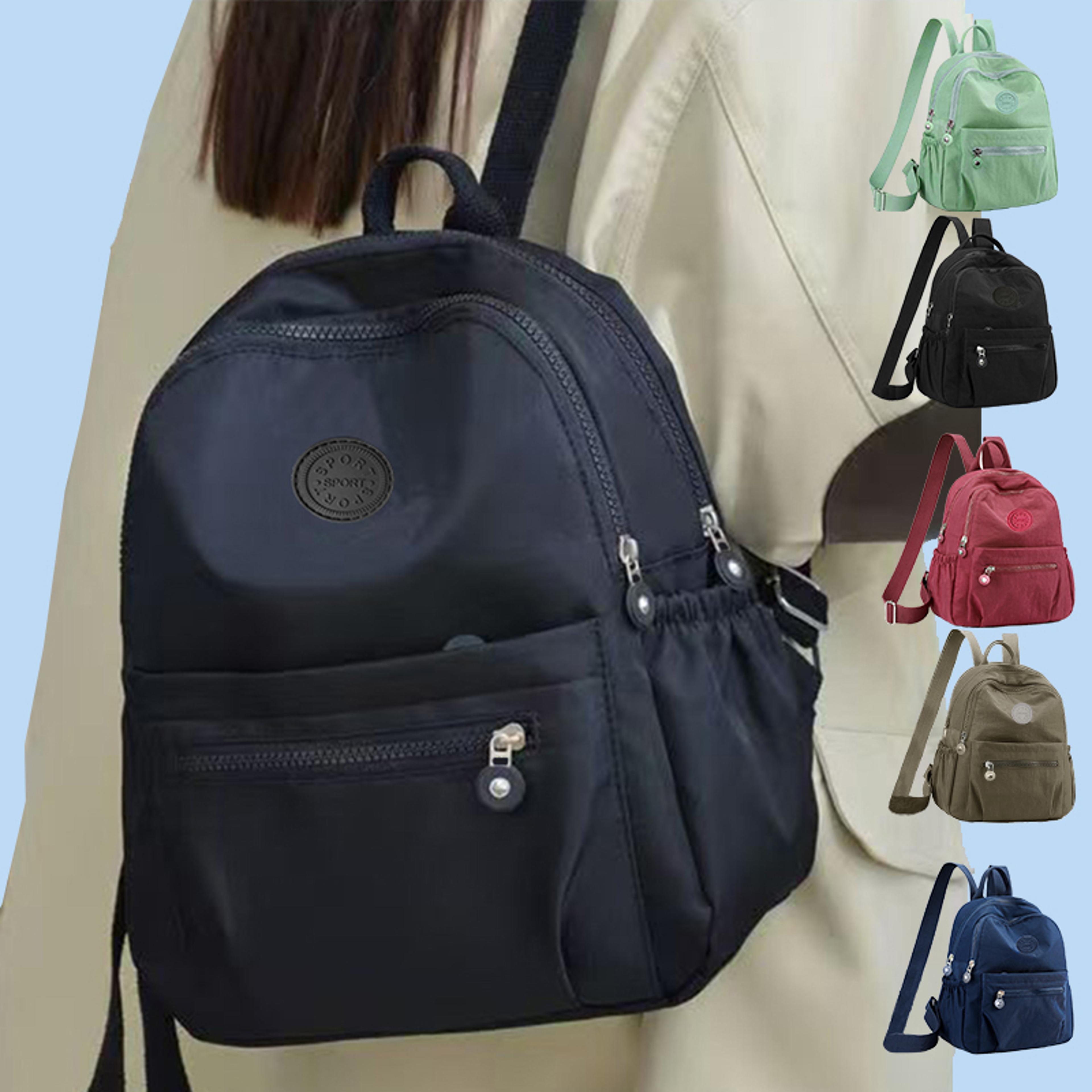 womens backpack fashion backpack shoulder backpack purse with multicolor round logo design