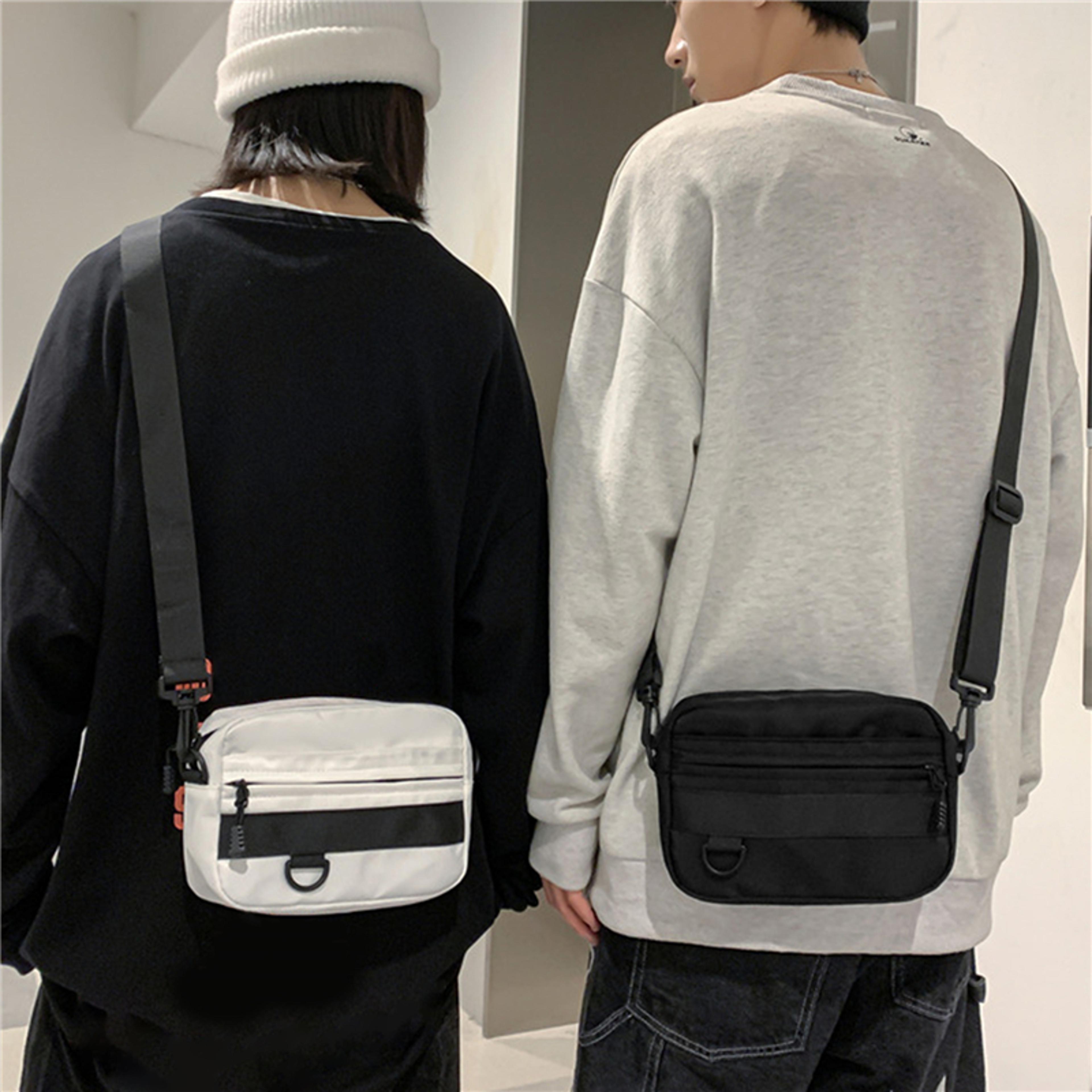 everyday crossbody bag light weight nylon messenger bag for men & women