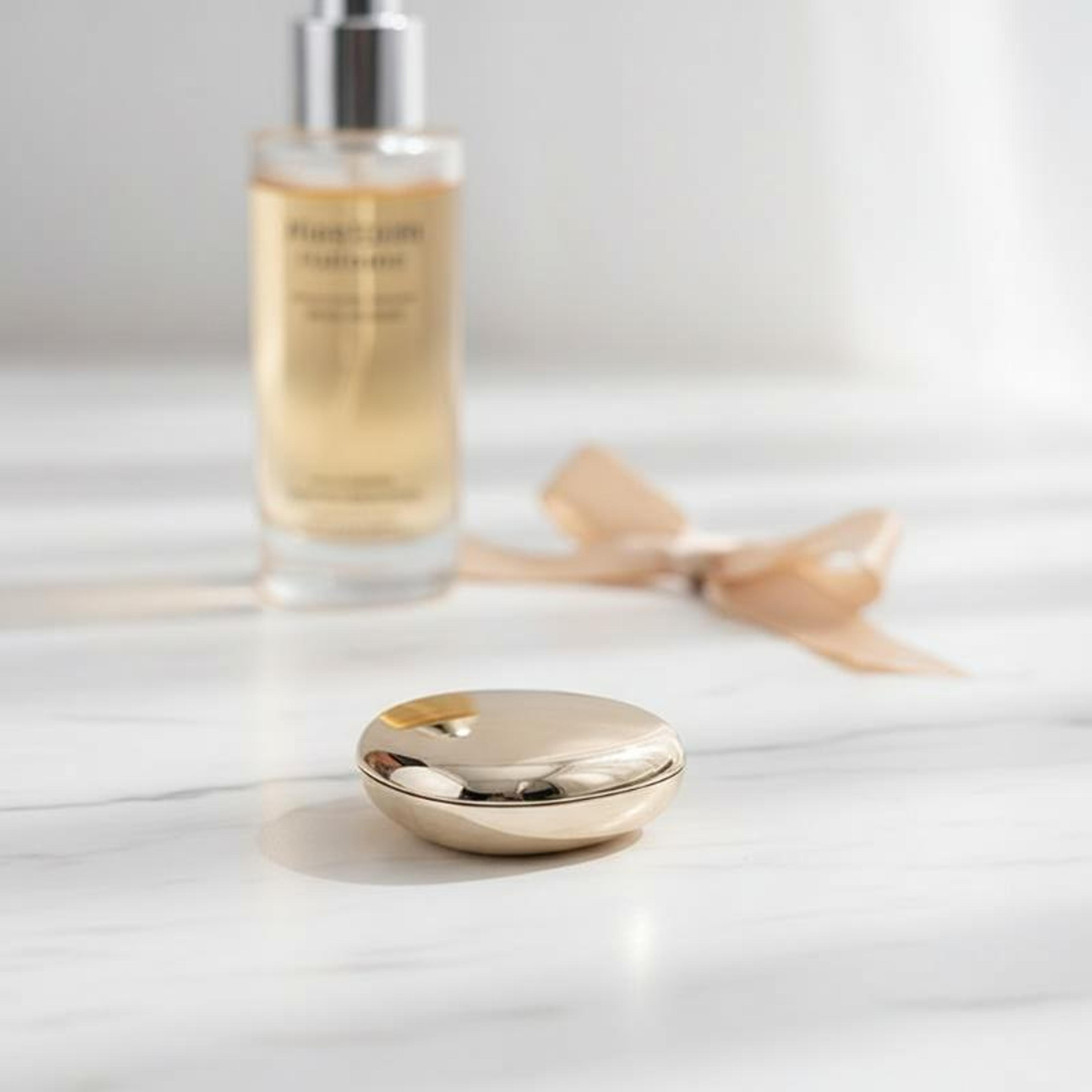 refillable solid perfume container rotating zinc alloy travel perfume case