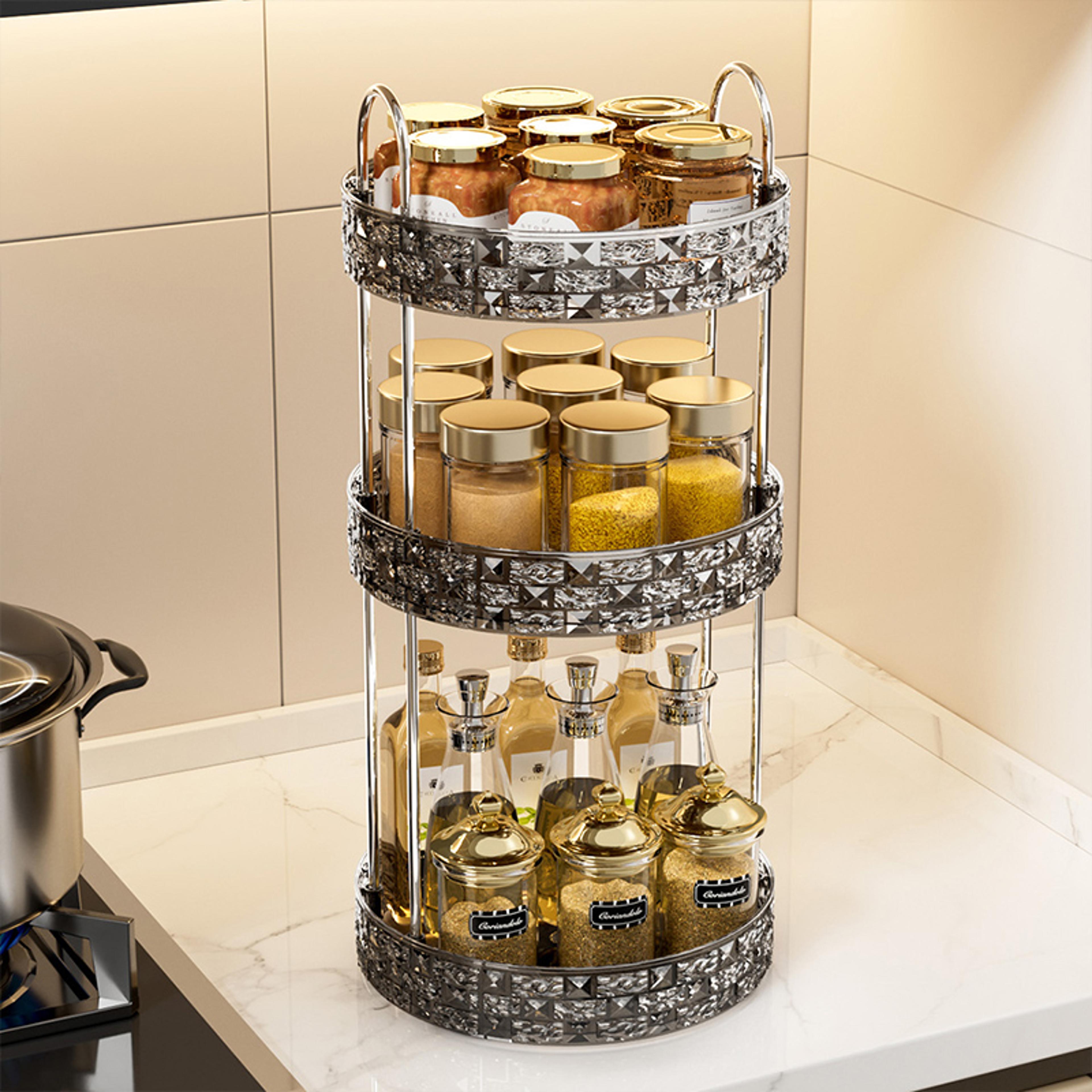 rotating makeup organizer skincare organizer and perfume storage rack