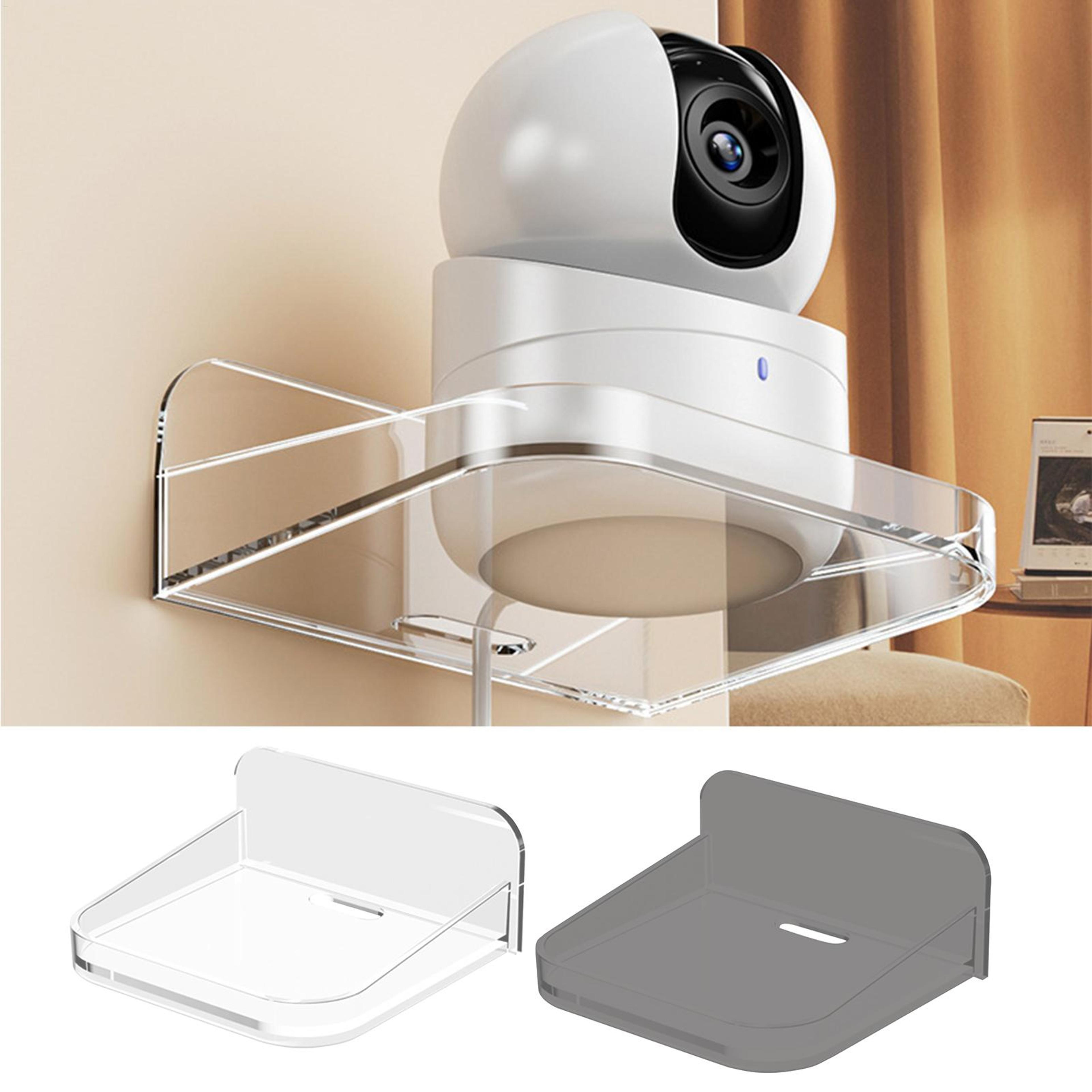 clear acrylic baby monitor shelf no drill adhesive floating camera and speaker wall holder