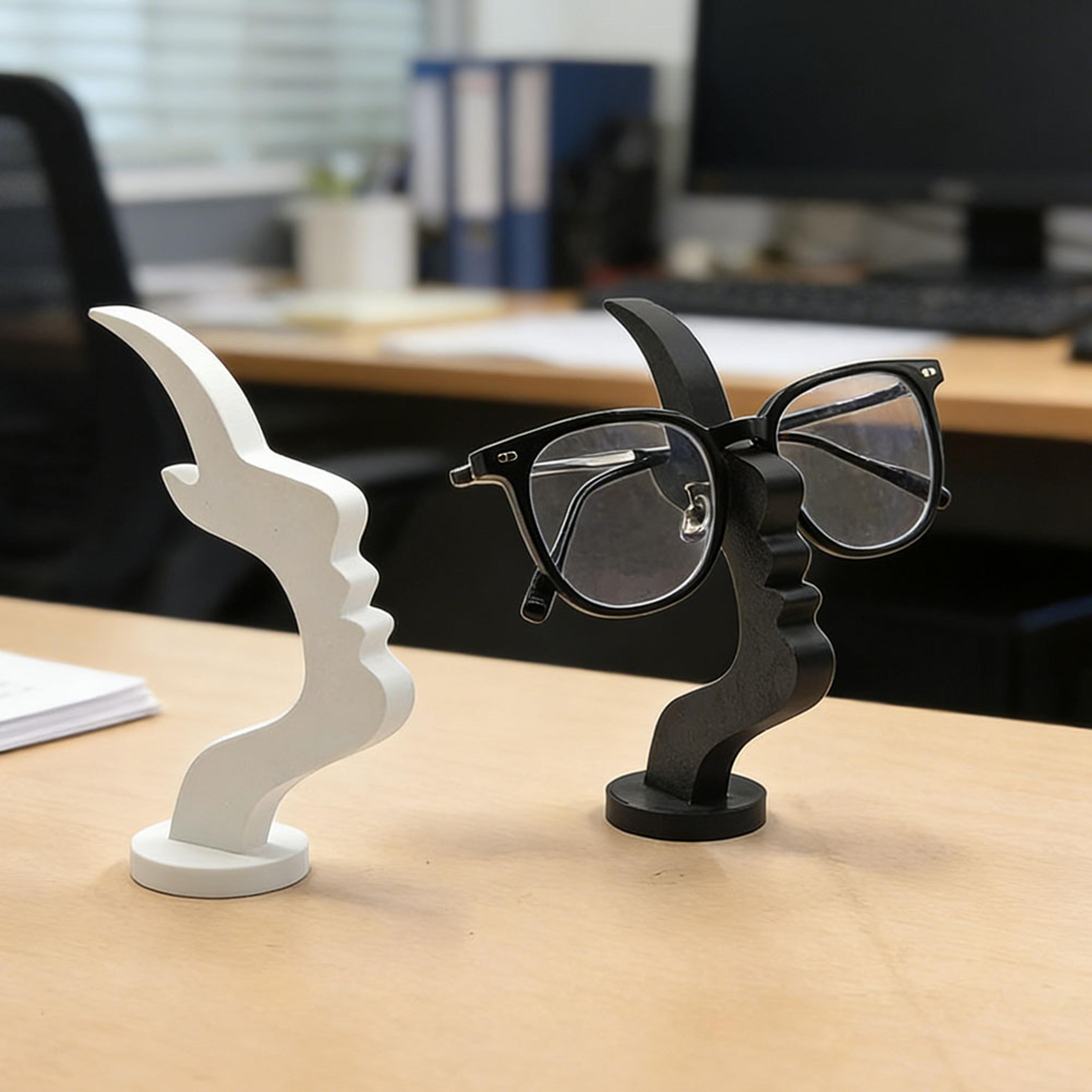 curved eyeglass holder stand minimalist glasses organizer for desk & nightstand