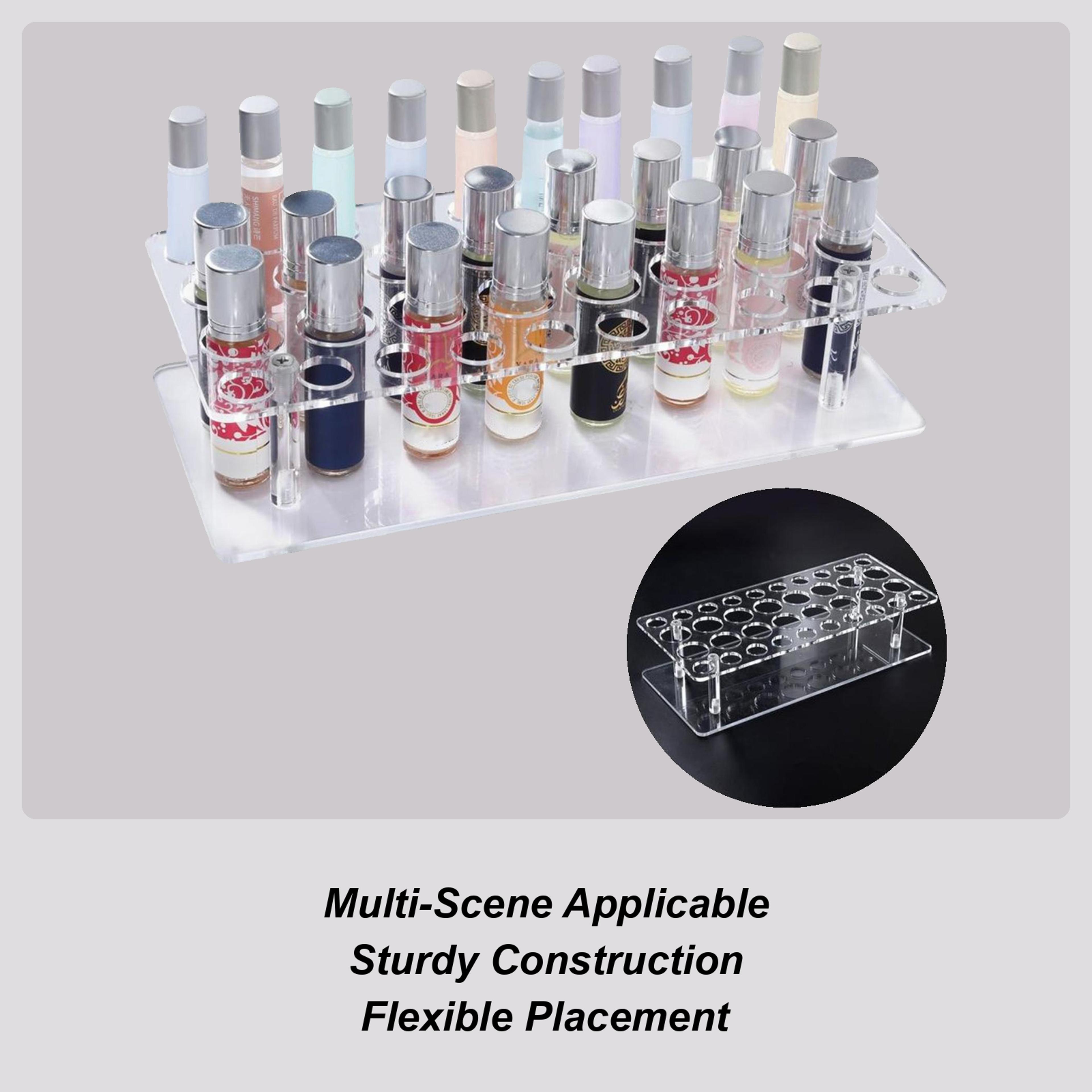 acrylic rollerball perfume organizer and clear perfume display stand