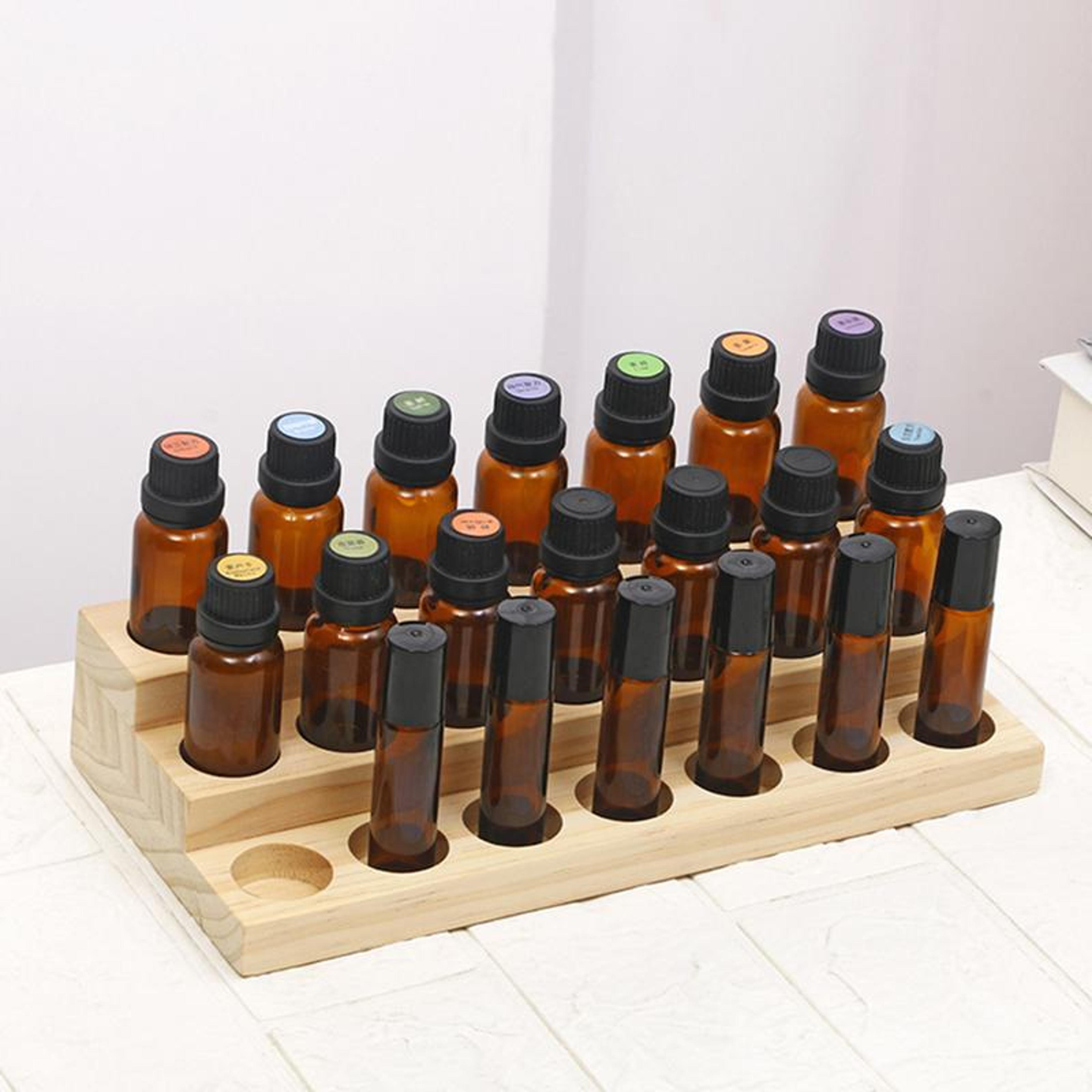wooden essential oil storage rack and essential oil display stand