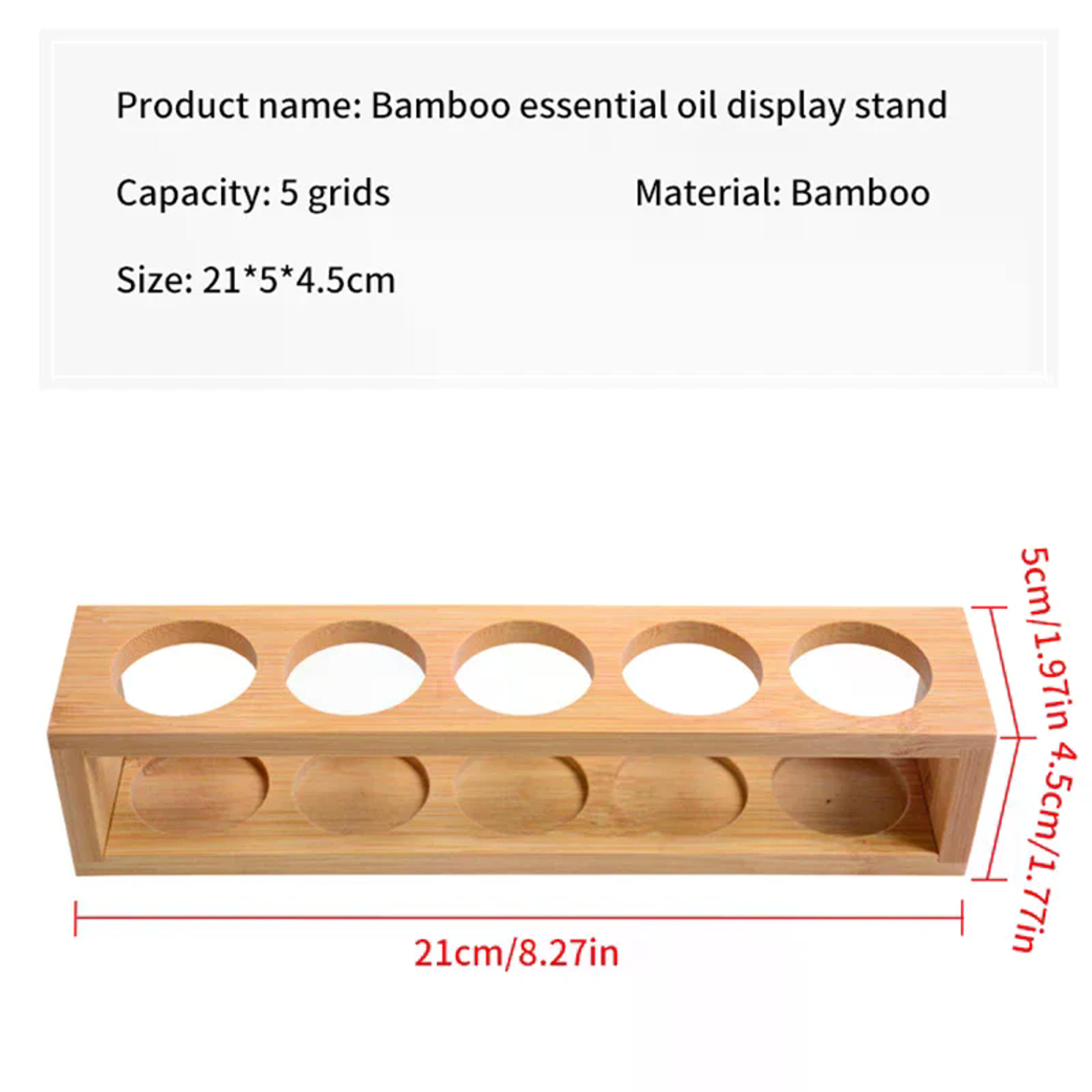 bamboo essential oil holder and essential oil organizer for bottles and perfume