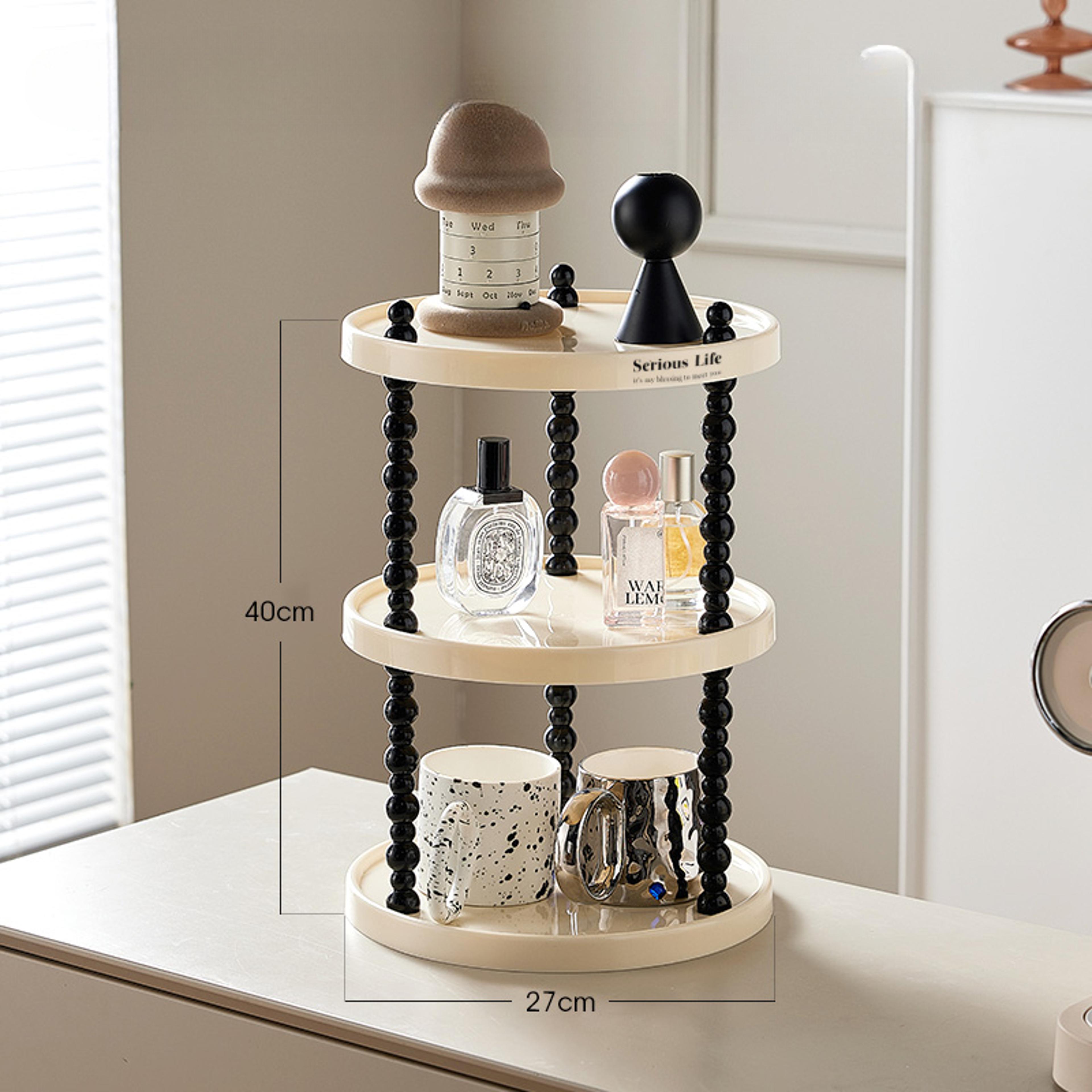 bathroom countertop organizer for makeup, perfume and everyday essentials