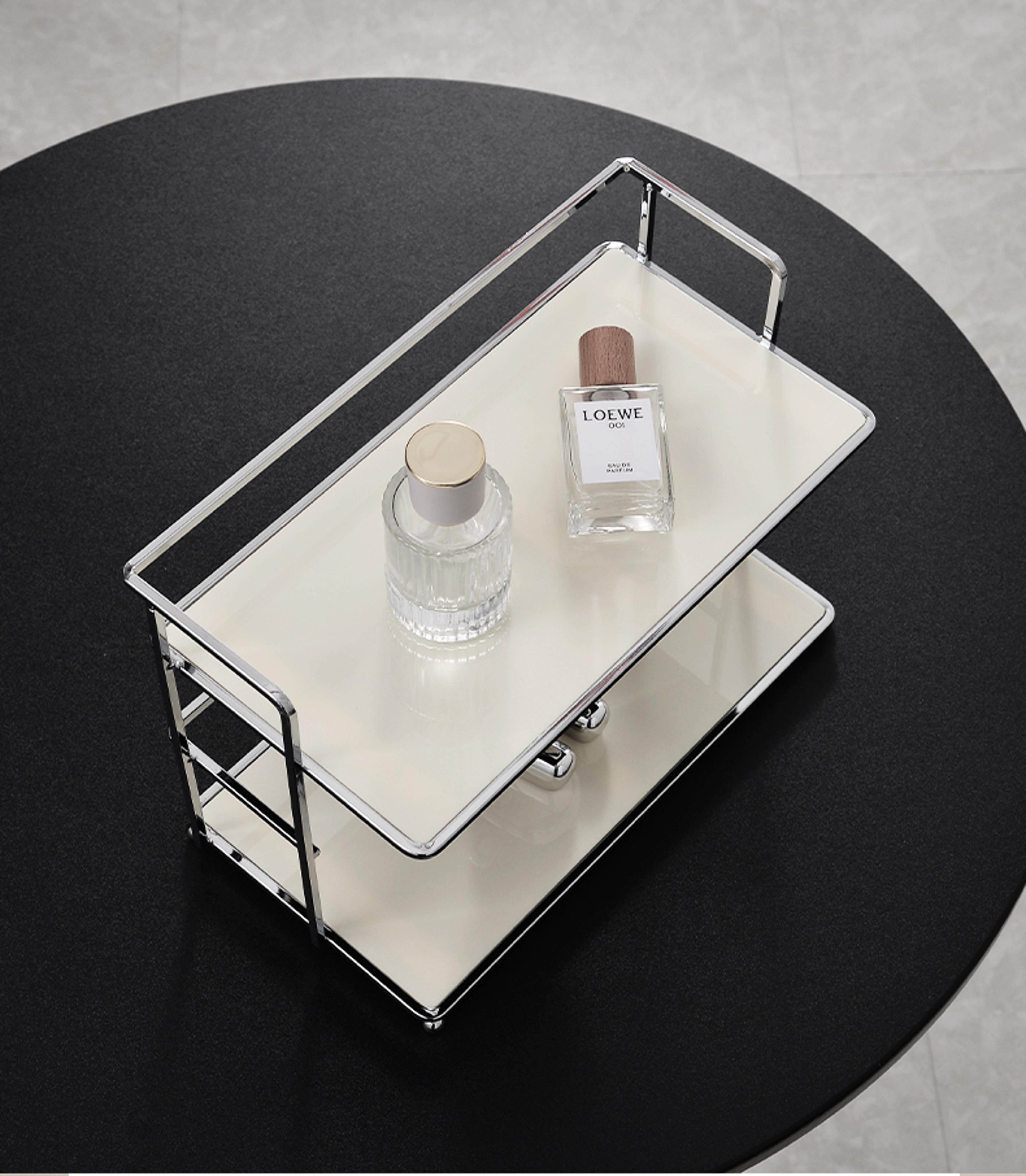 acrylic storage rack for countertop, cups, cosmetics & perfume