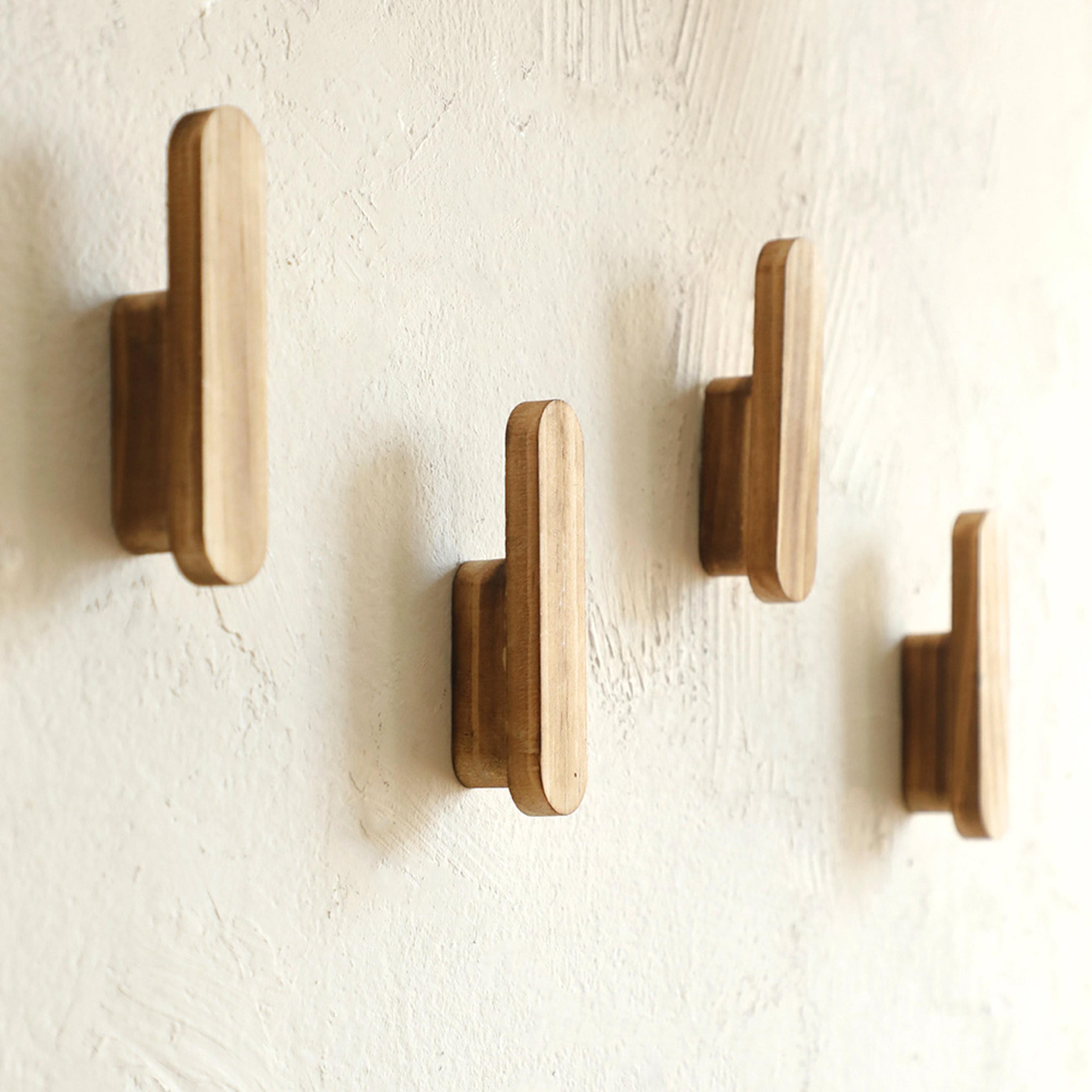boho solid wood wall shelf and space saving storage organizer