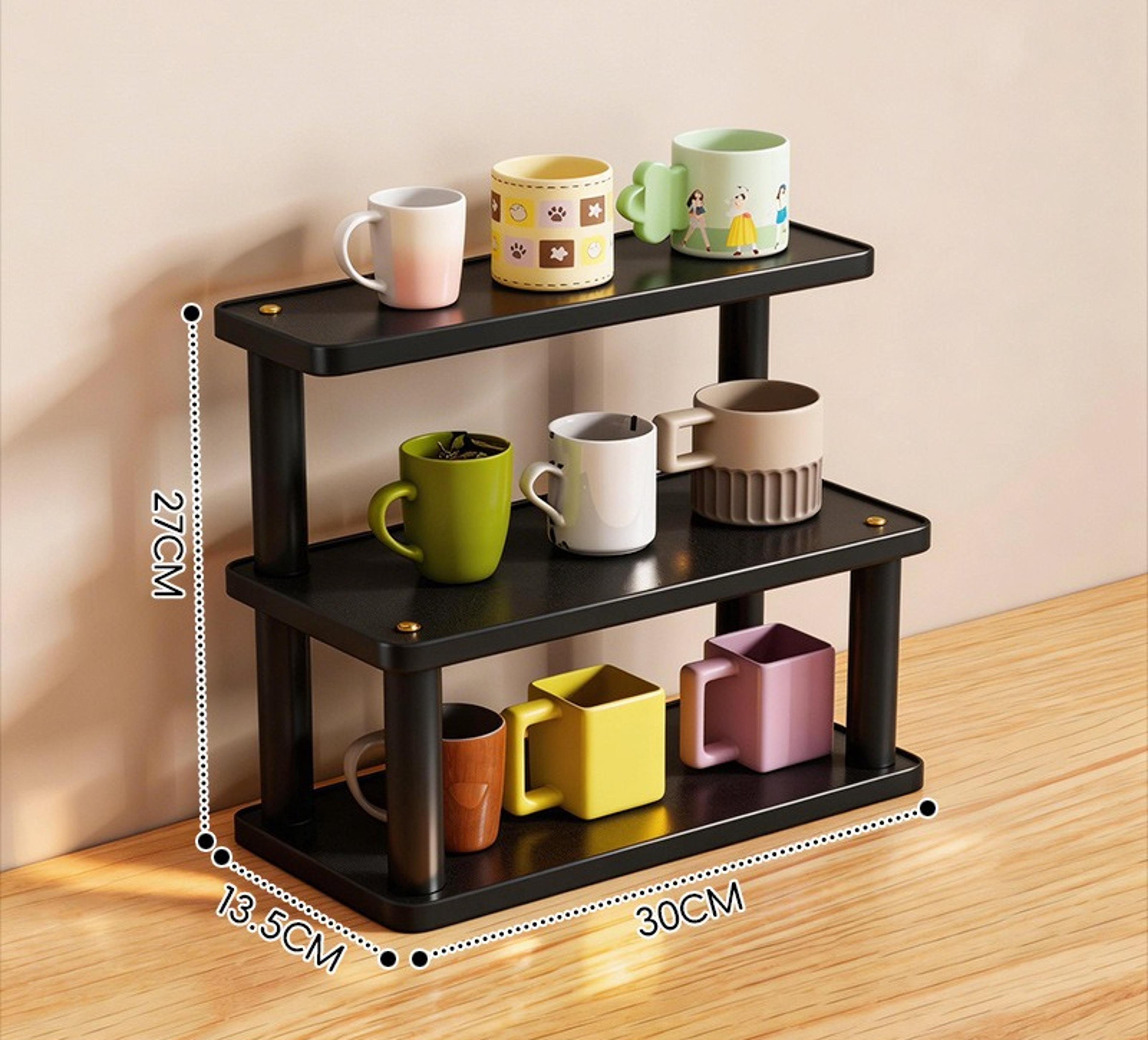 multi layer desktop organizer shelf space saving makeup, office & countertop storage