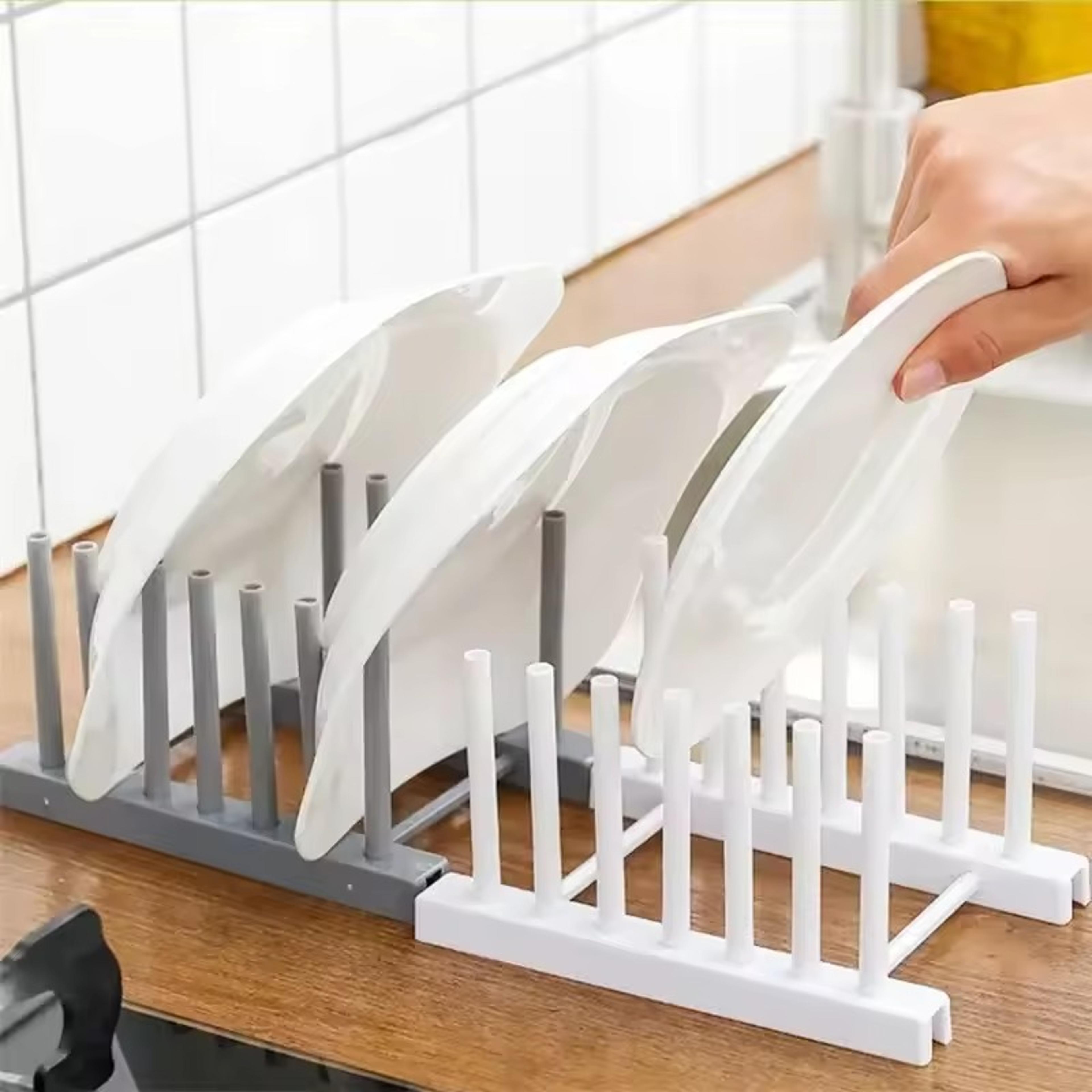 stainless steel dish rack and pot lid organizer space saving kitchen storage stand