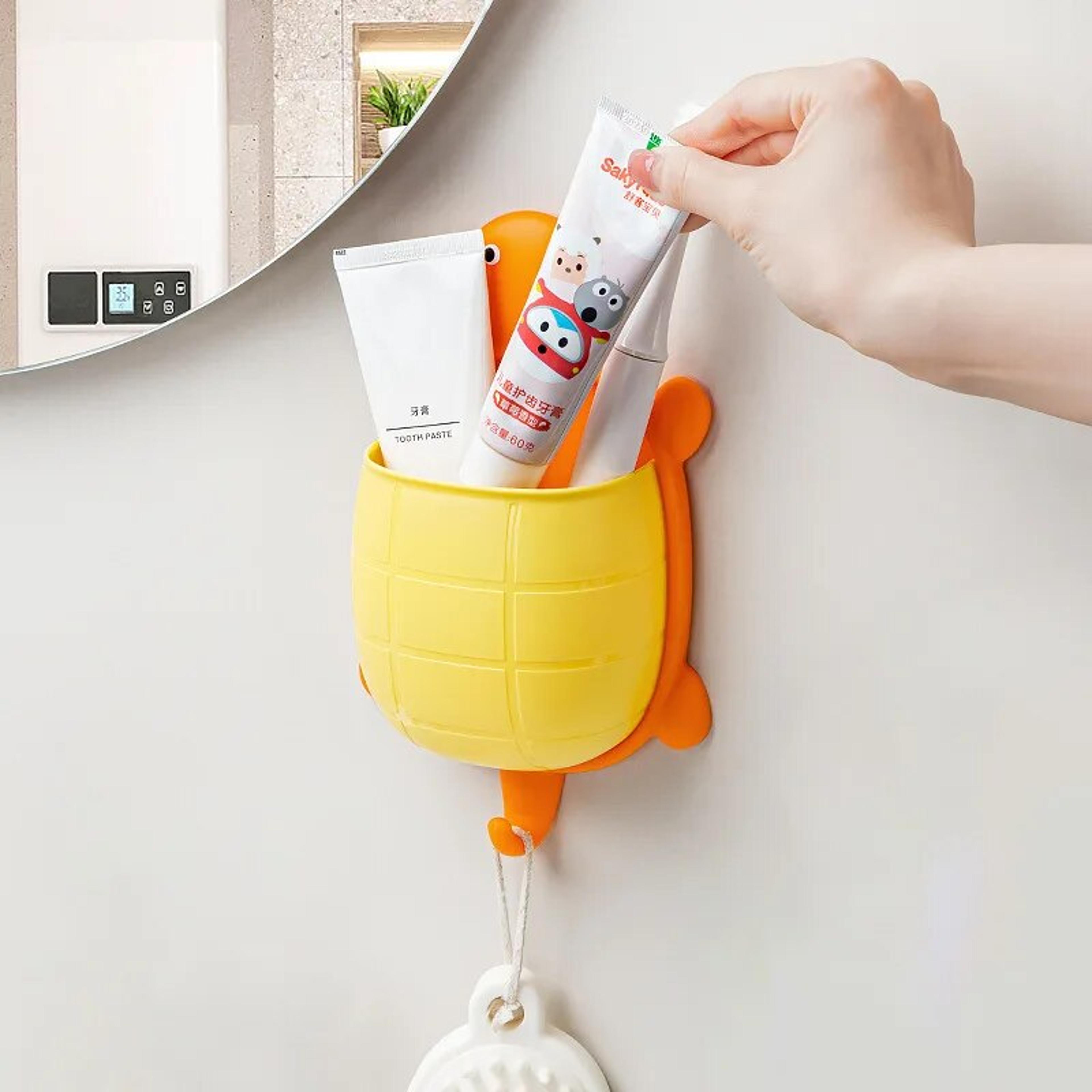 cute turtle toothbrush holder wall mounted bathroom organizer for kids