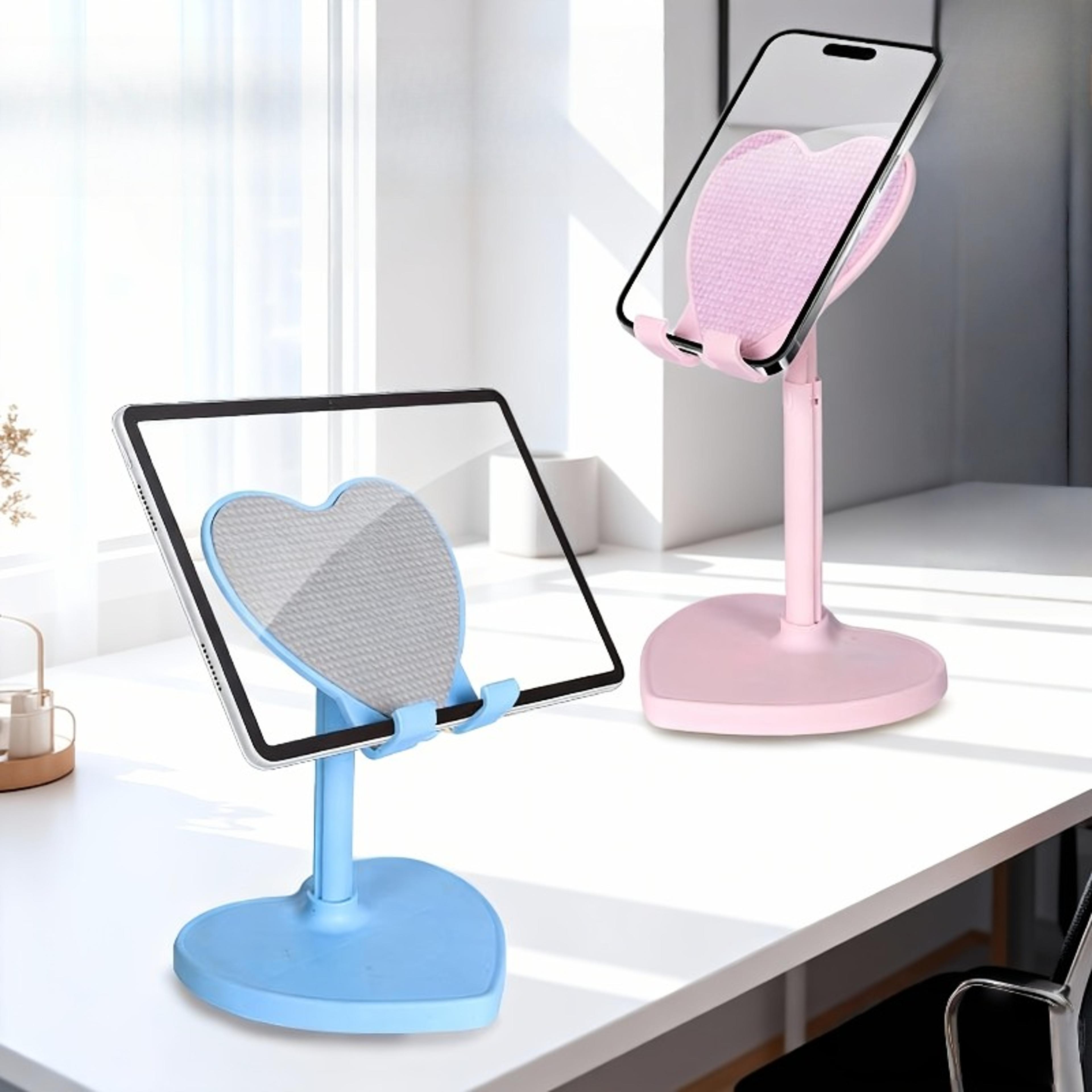 heart shaped adjustable phone stand retractable desk phone and tablet holder