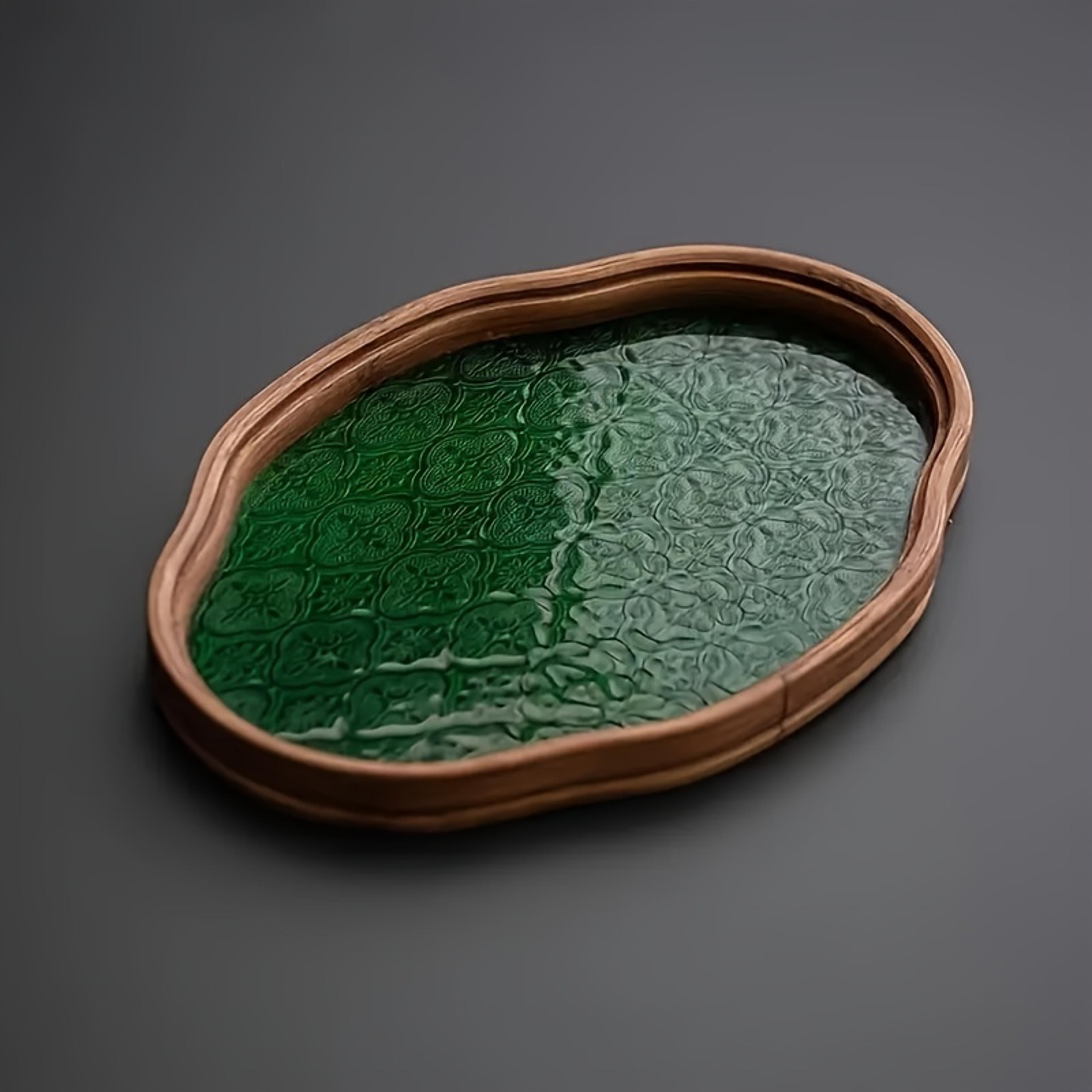 elegant glass tea tray for kung fu tea, cosmetics and desktop storage