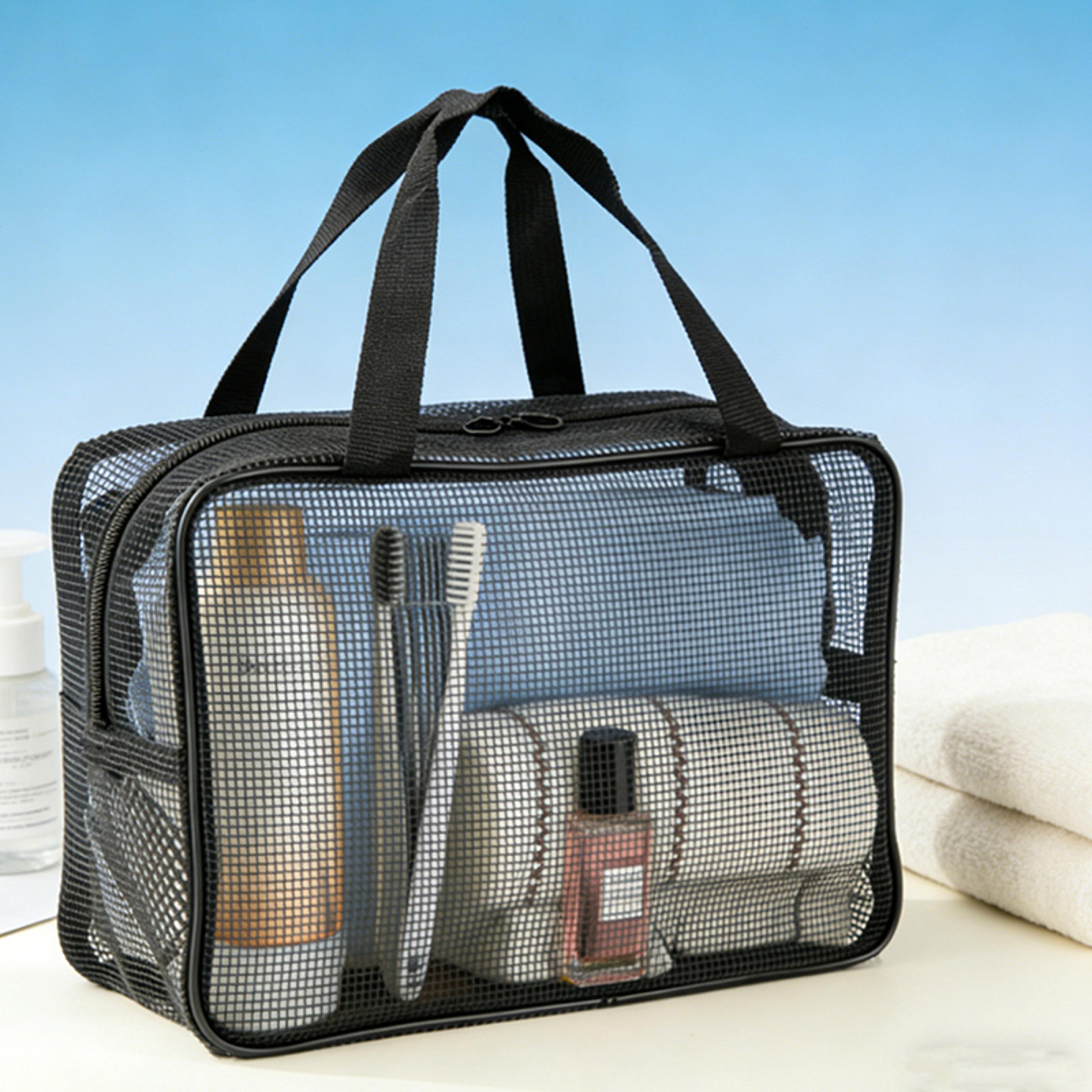 quick dry mesh toiletry bag portable shower organizer for gym and travel