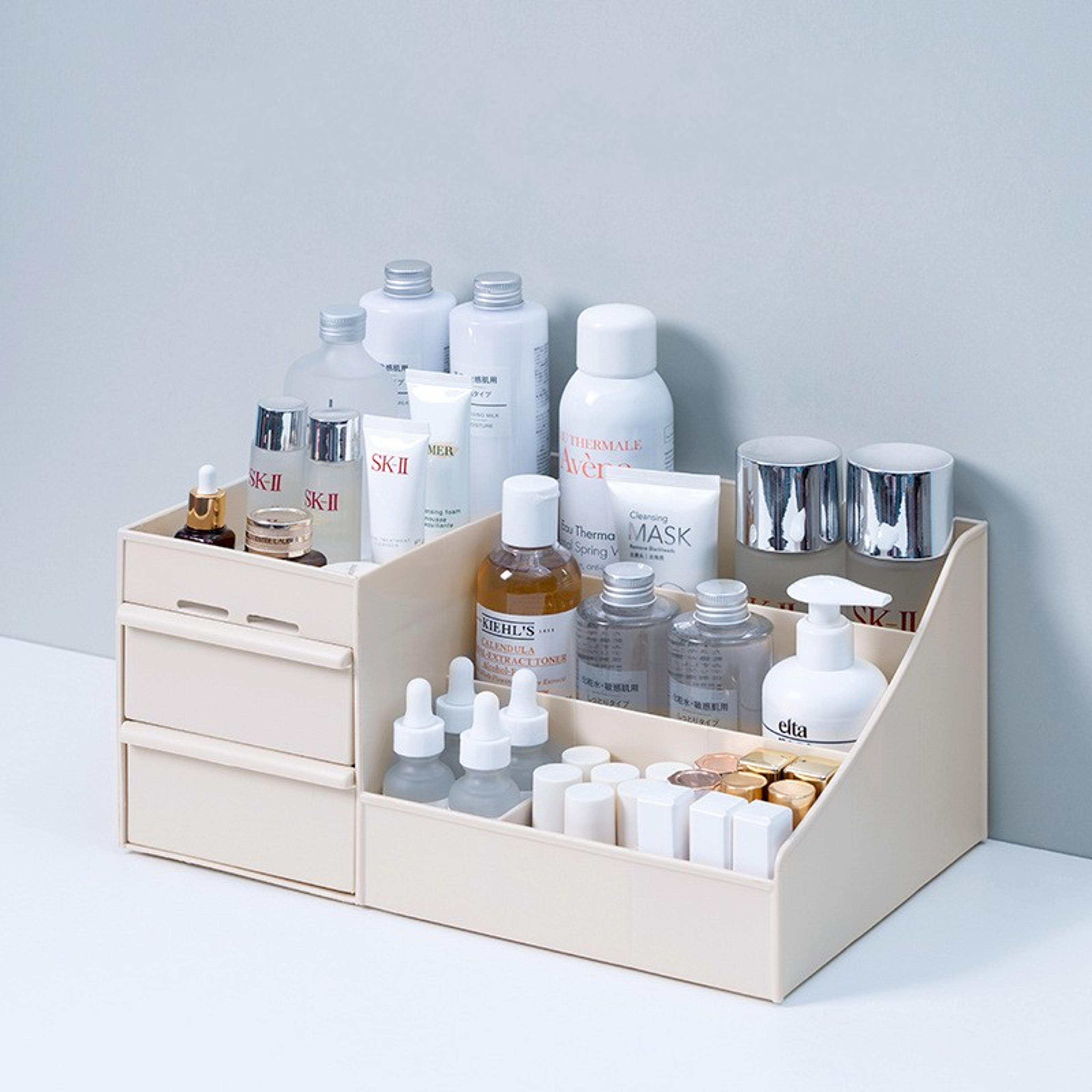 large capacity makeup organizer with drawer desktop cosmetic storage box for jewelry & beauty essentials