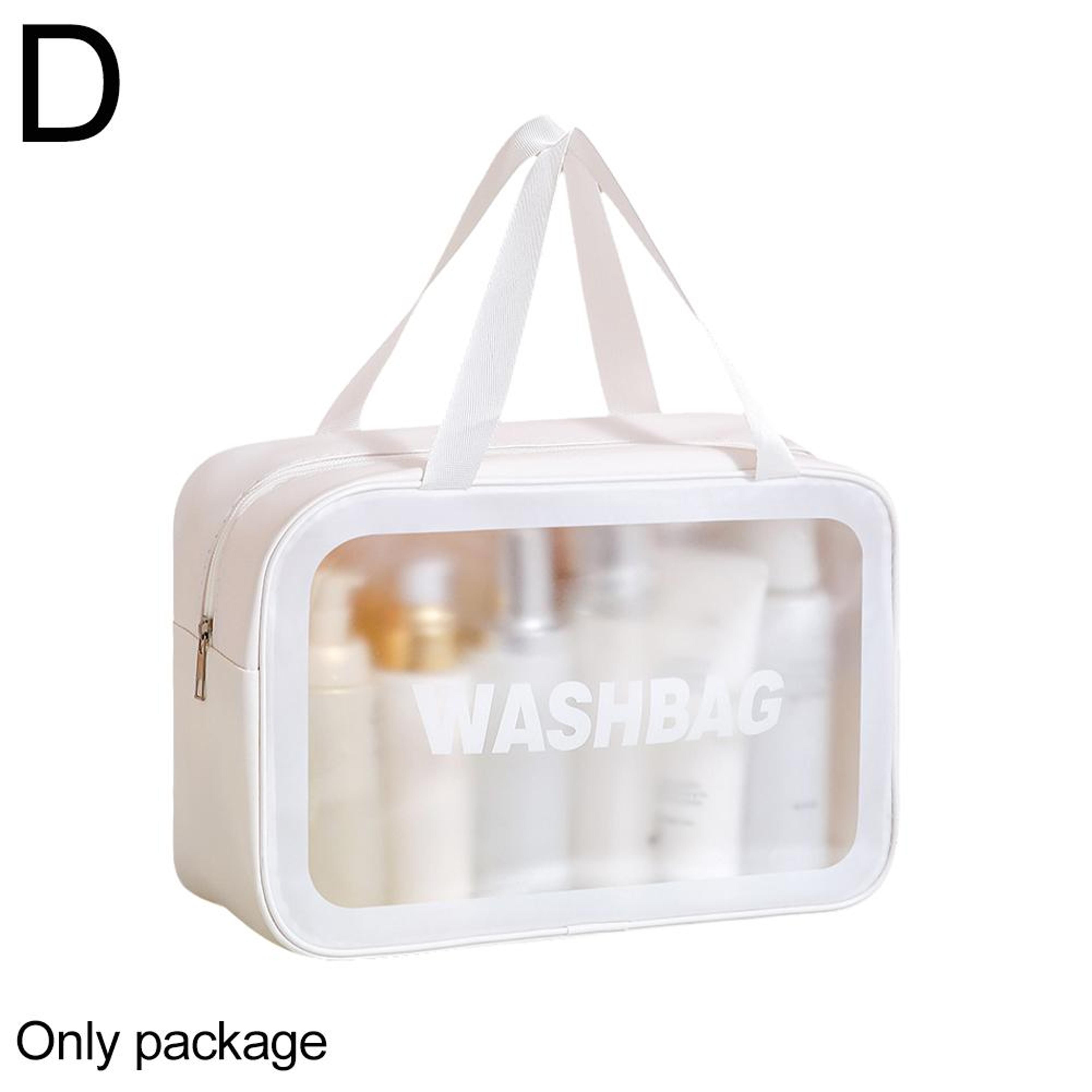 transparent waterproof travel makeup bag large capacity cosmetic & toiletry organizer