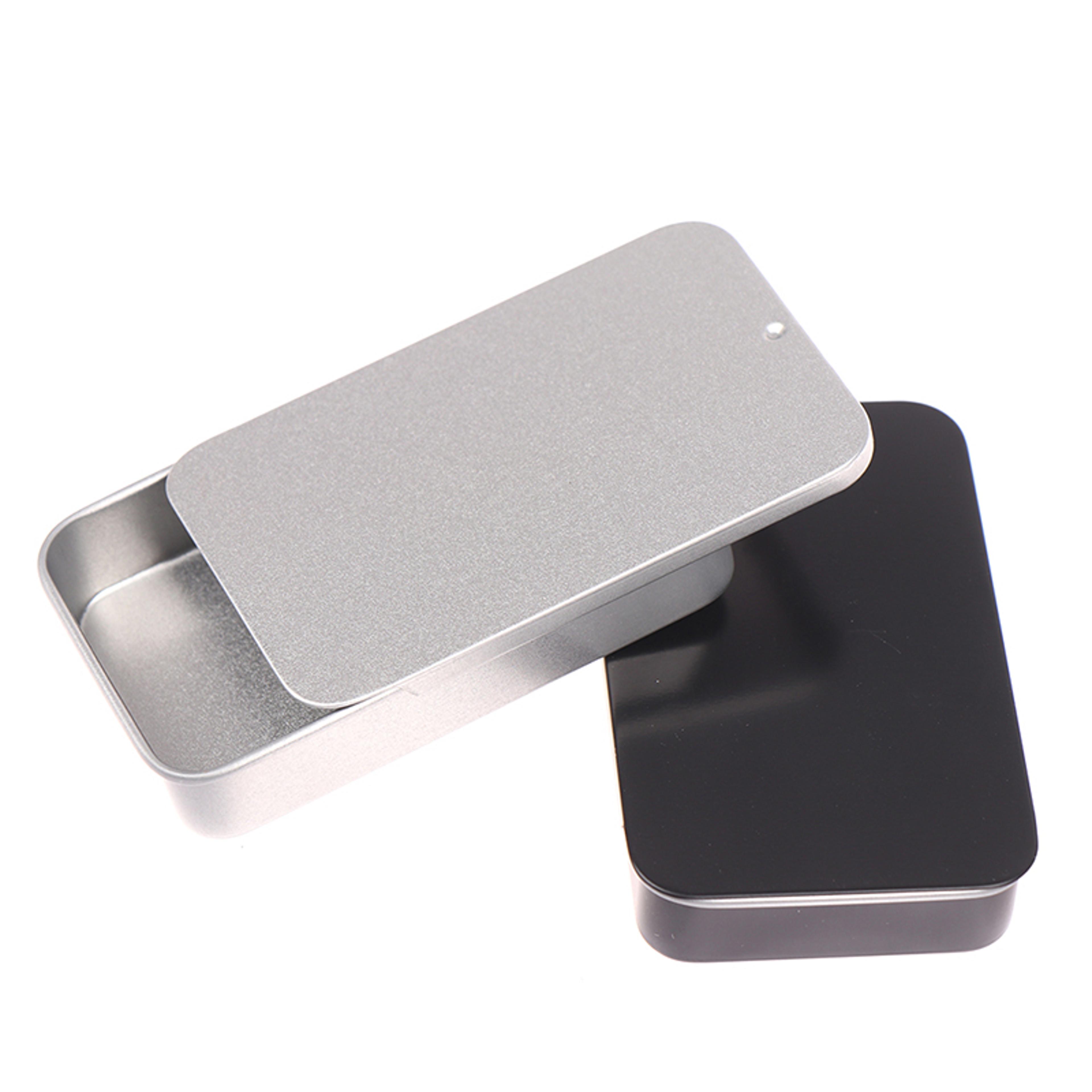 mini slide top tin storage box portable jewelry and small item organizer