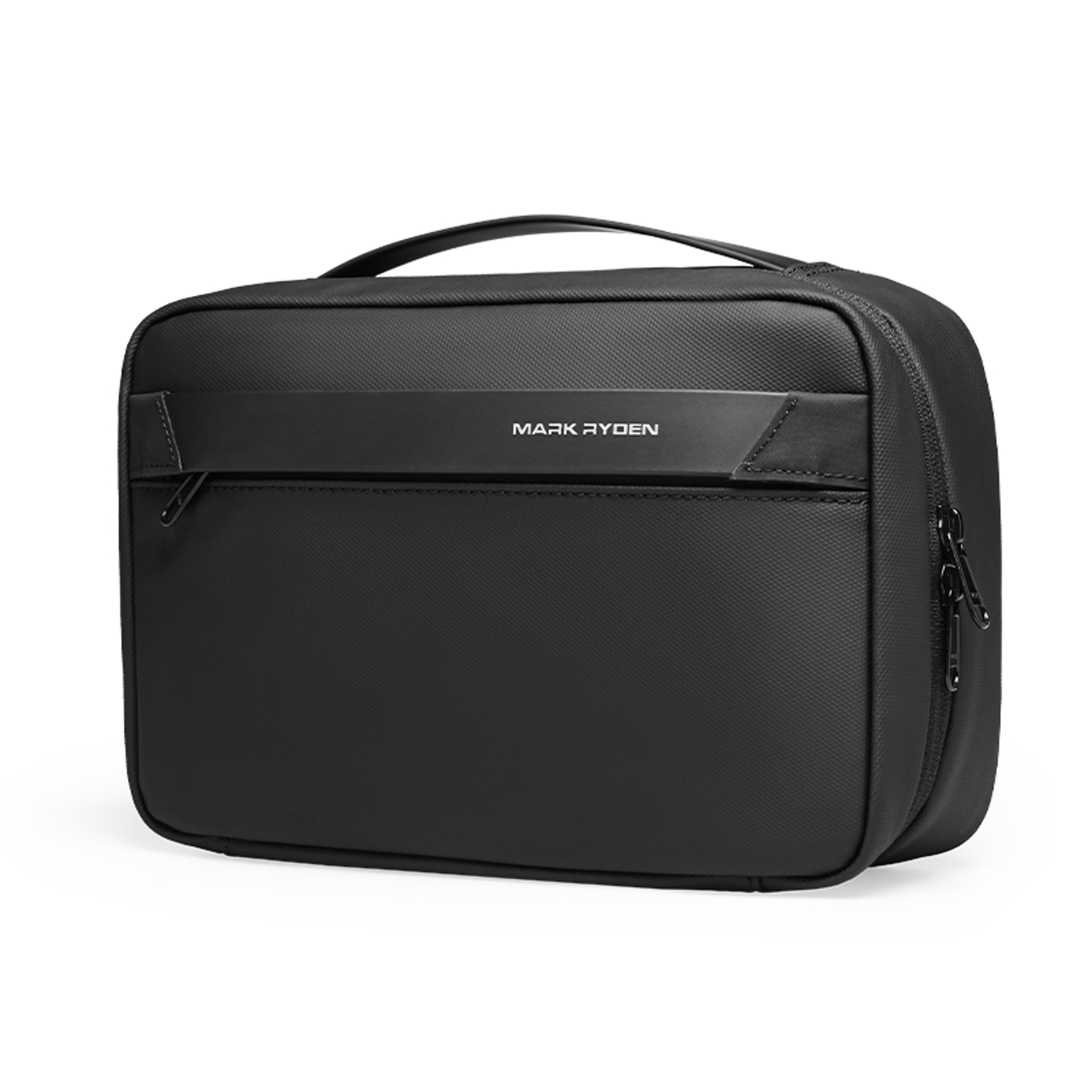 mens waterproof toiletry bag with wet dry separation for travel, gym and business trips