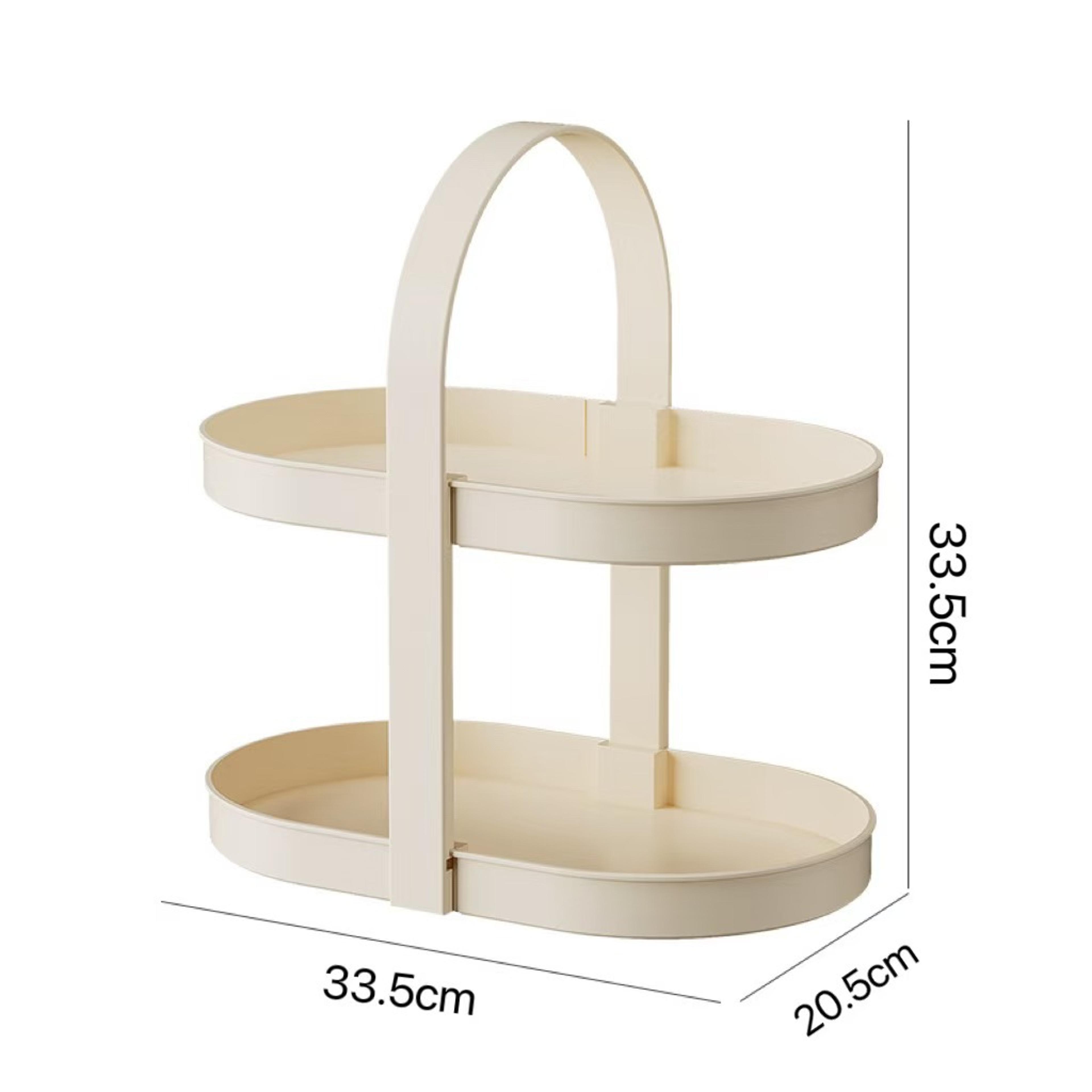 rotating makeup organizer for vanity, skincare & perfume storage