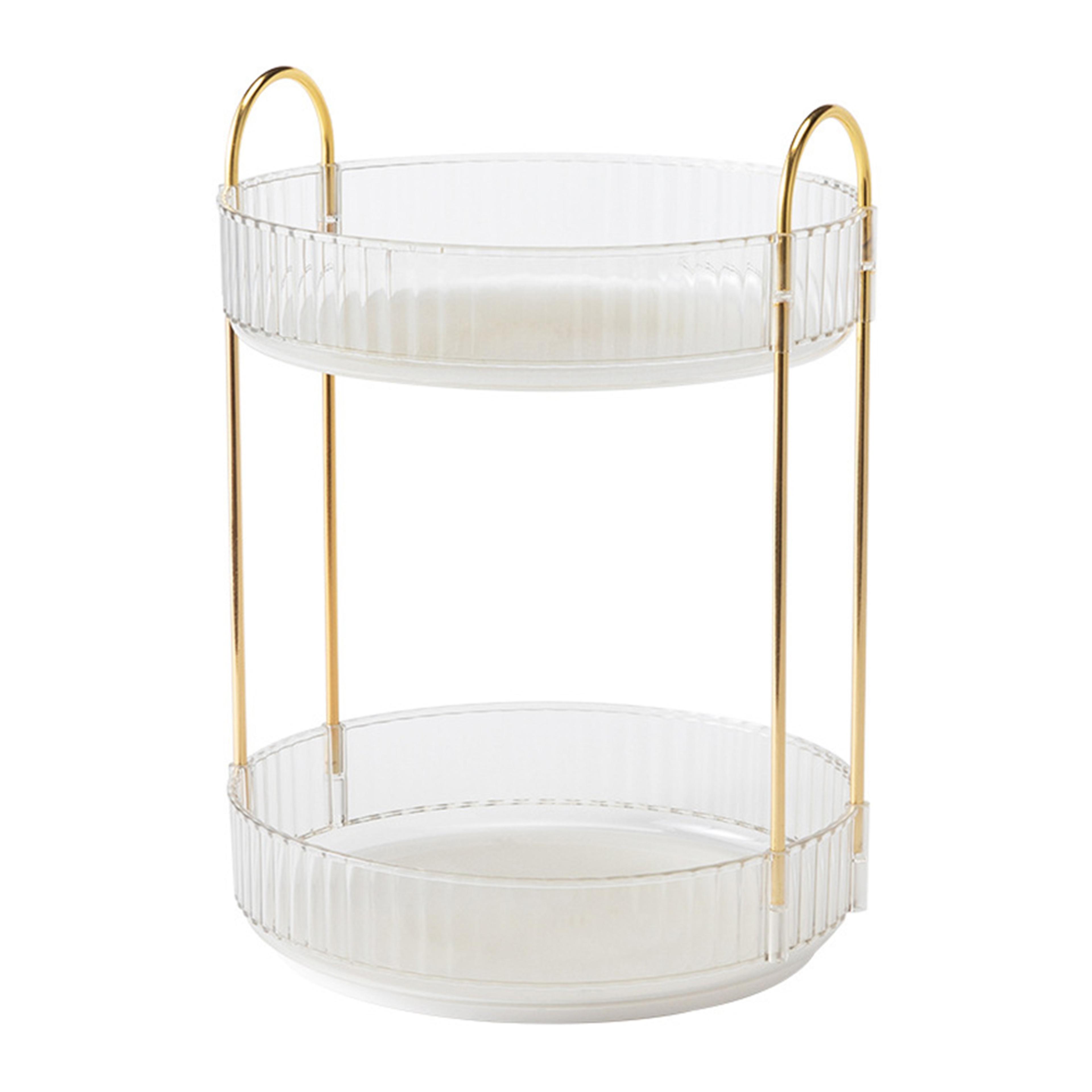 rotating makeup organizer and perfume organizer for vanity