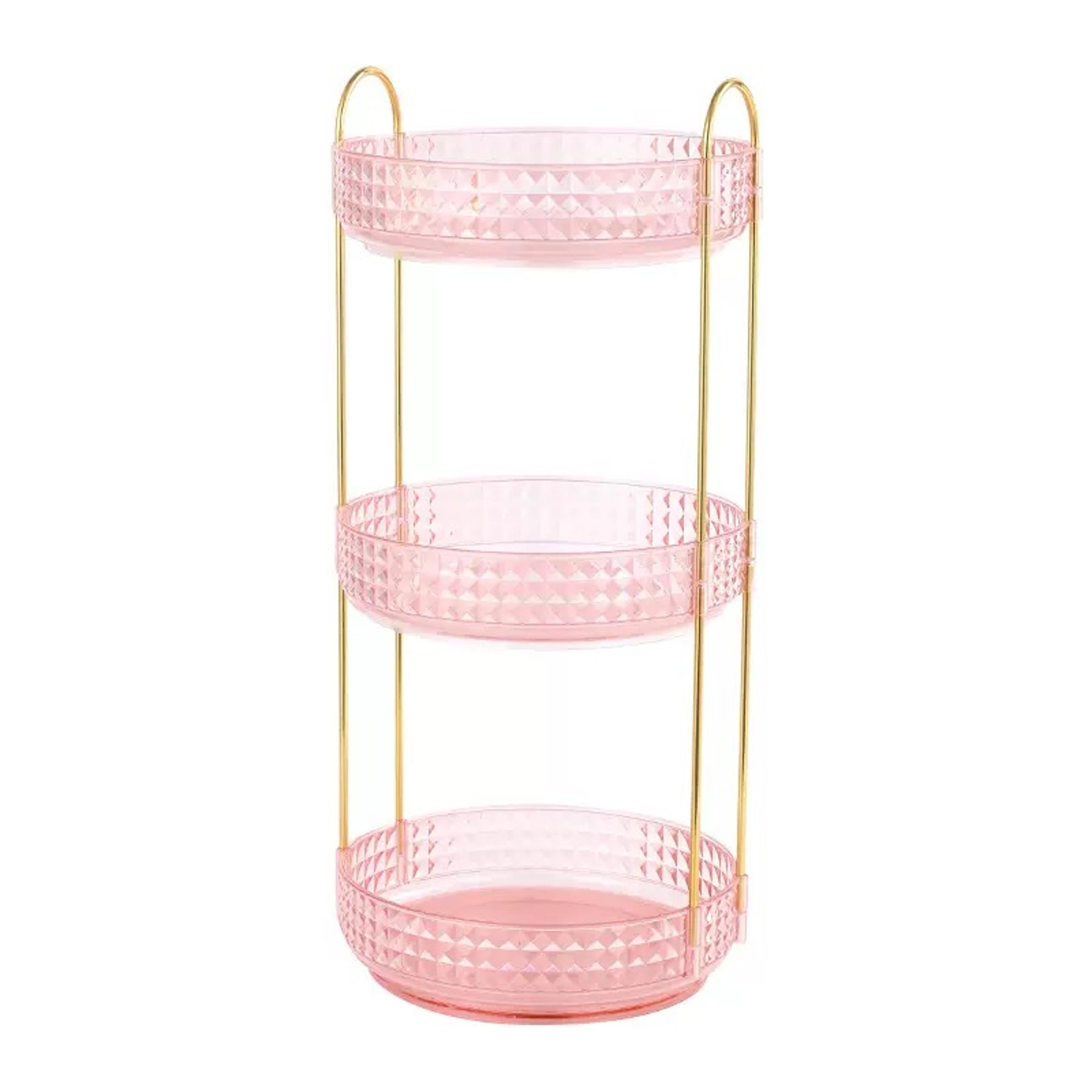 luxury rotating makeup organizer for vanity, perfume, skincare & lipstick storage